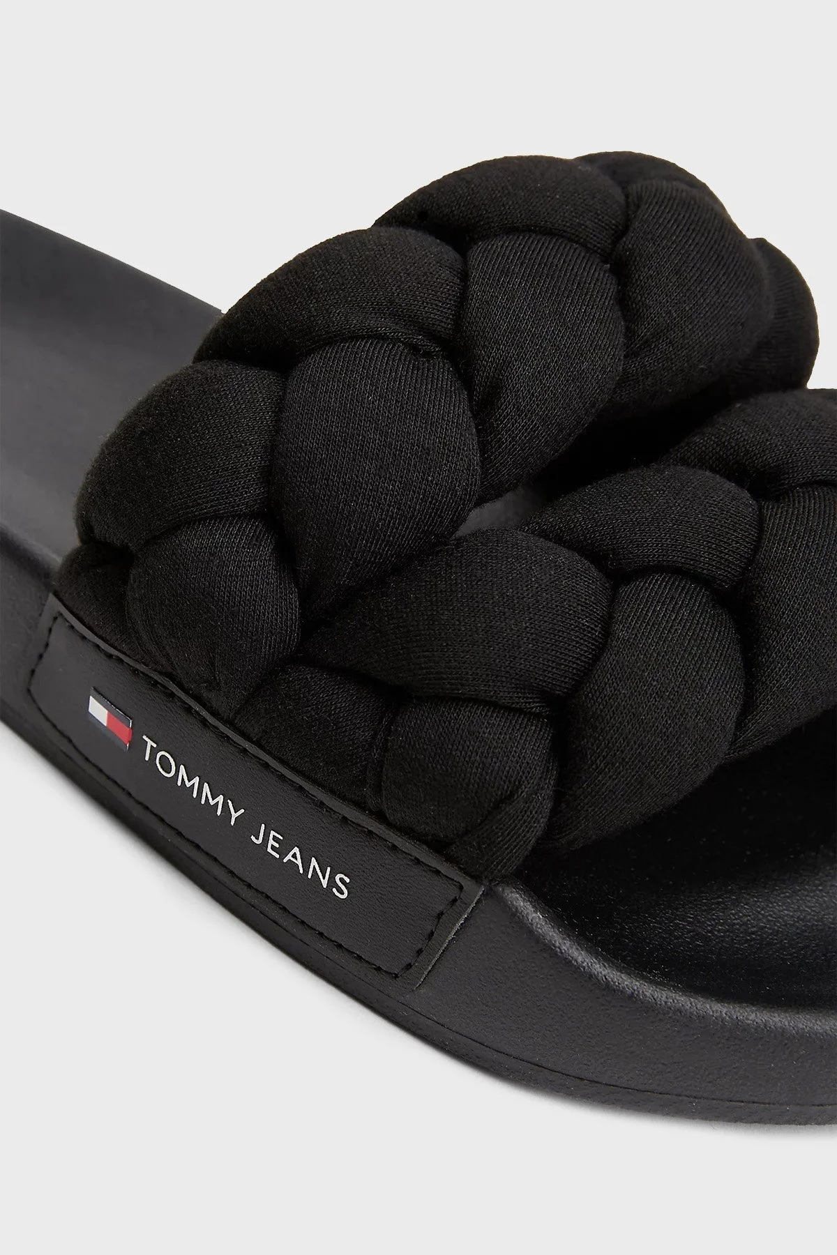 Tommy Jeans Logolu Kalın Örgülü Çift Bantlı Bayan Terlik EN0EN02764 BDS SİYAH - 6