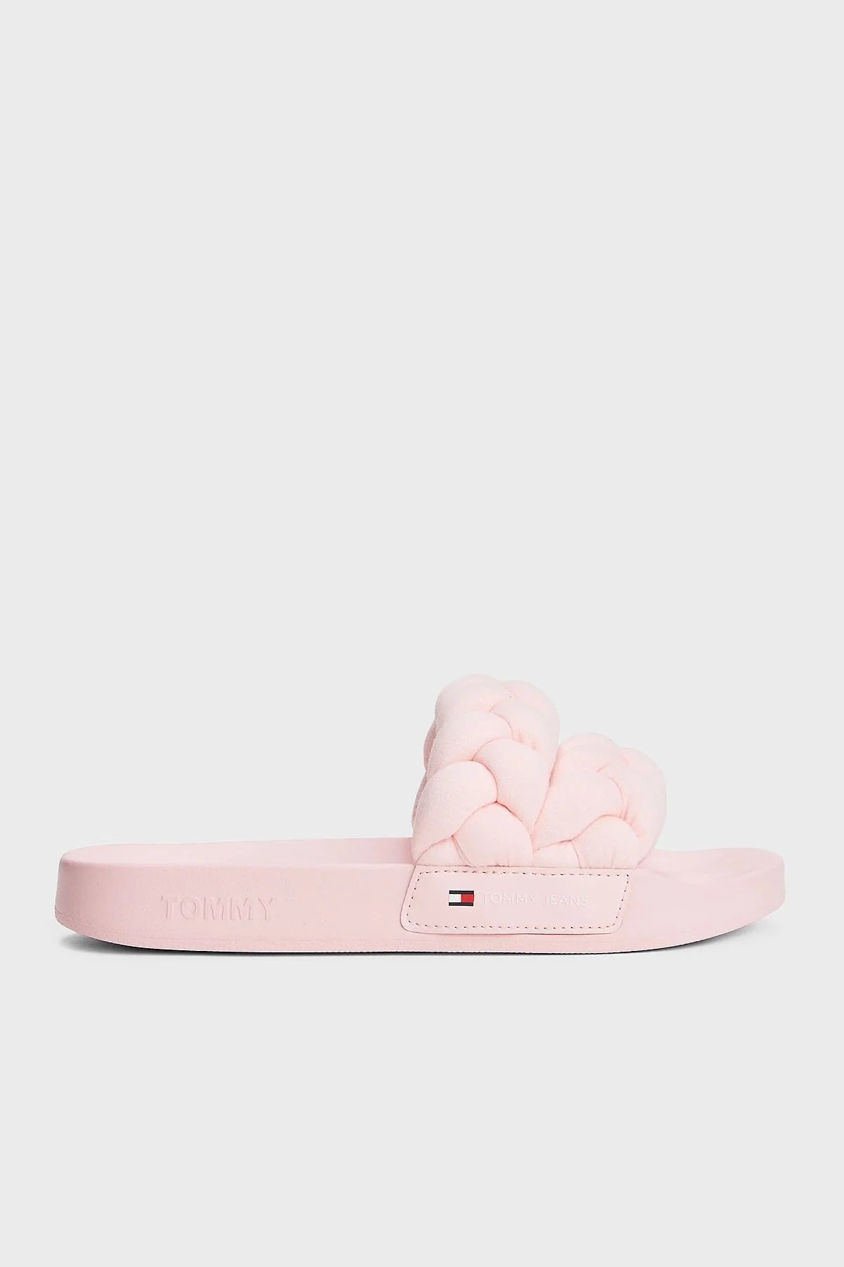Tommy Jeans Logolu Kalın Örgülü Çift Bantlı Bayan Terlik EN0EN02764 TIO PEMBE - 1