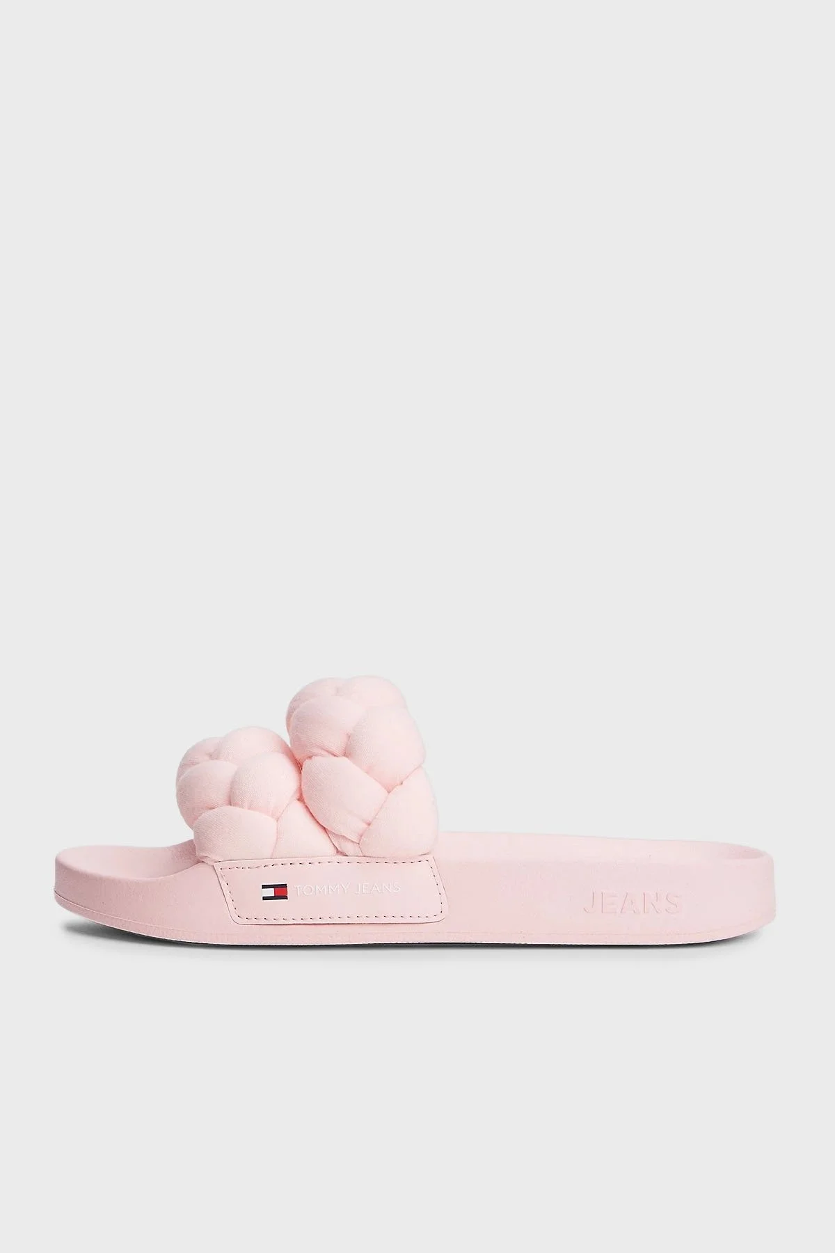 Tommy Jeans Logolu Kalın Örgülü Çift Bantlı Bayan Terlik EN0EN02764 TIO PEMBE - 2