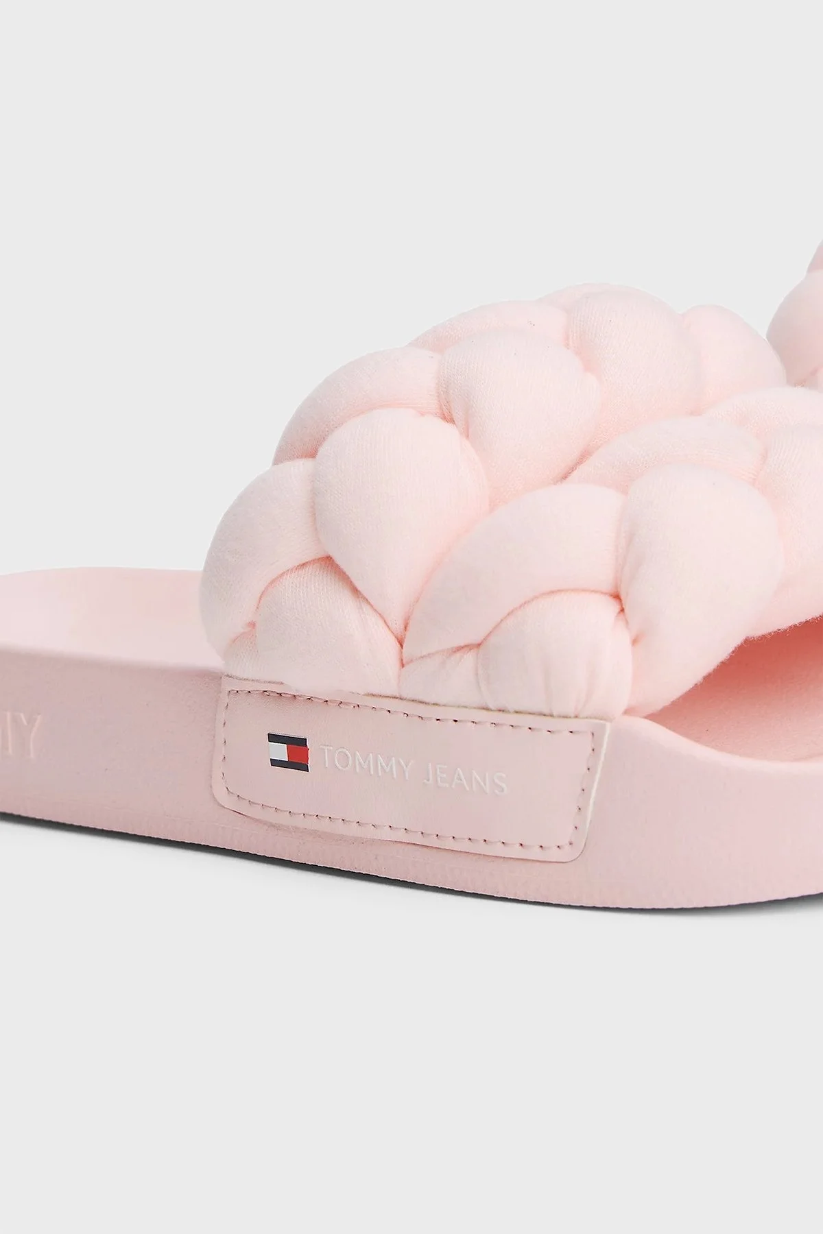 Tommy Jeans Logolu Kalın Örgülü Çift Bantlı Bayan Terlik EN0EN02764 TIO PEMBE - 6