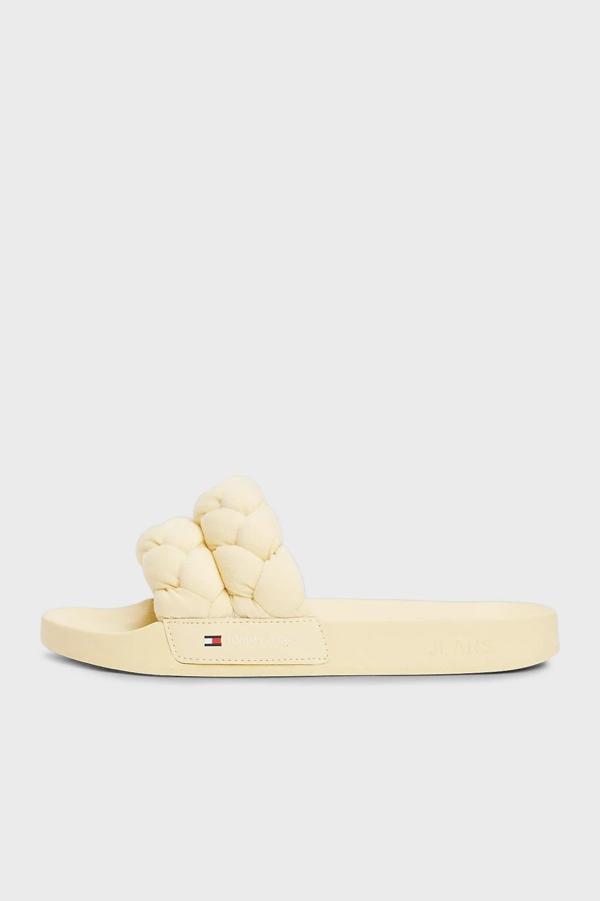 Tommy Jeans Logolu Kalın Örgülü Çift Bantlı Bayan Terlik EN0EN02764 ZGB SARI - 3