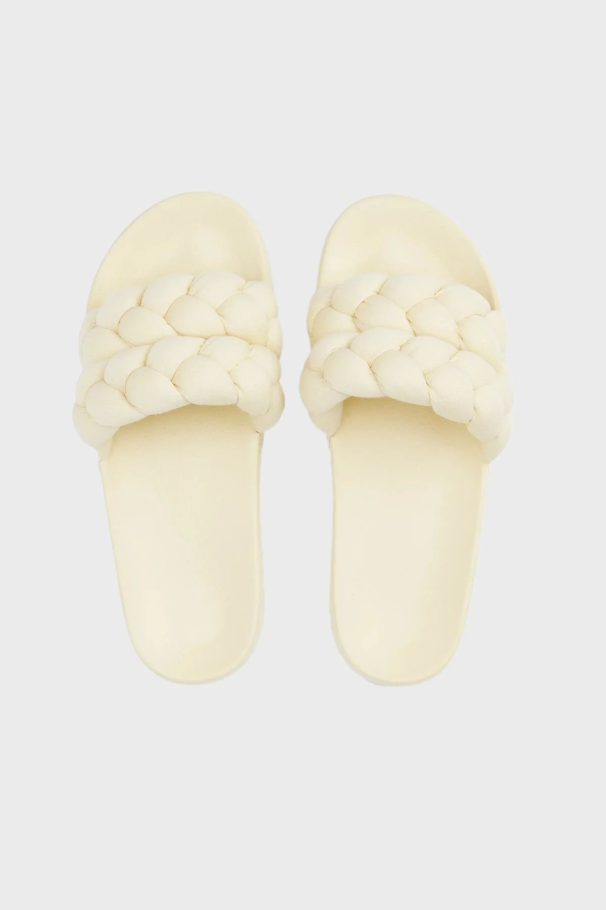 Tommy Jeans Logolu Kalın Örgülü Çift Bantlı Bayan Terlik EN0EN02764 ZGB SARI - 5