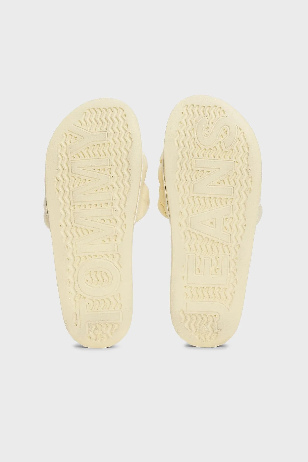 Tommy Jeans Logolu Kalın Örgülü Çift Bantlı Bayan Terlik EN0EN02764 ZGB SARI - 7