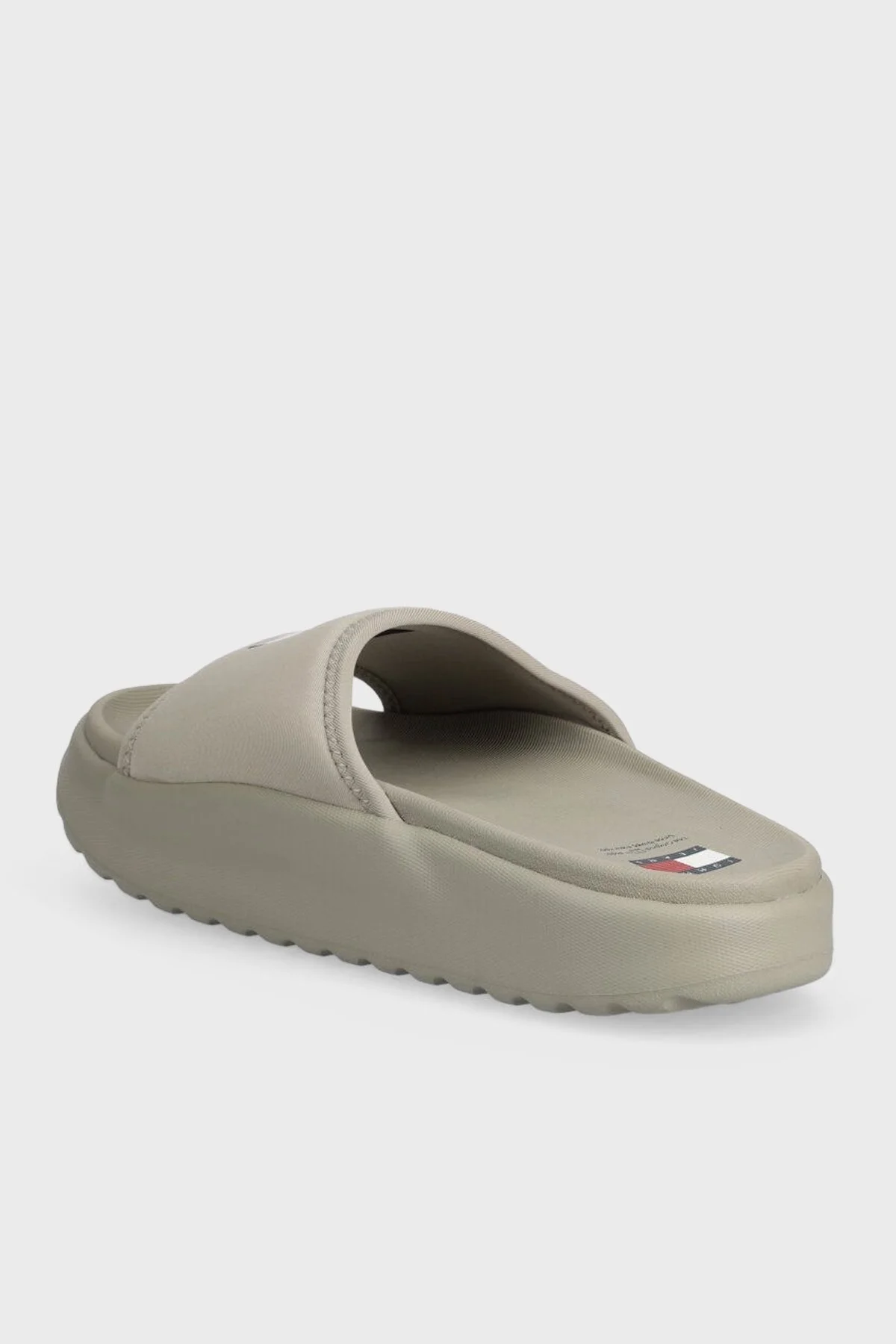 Tommy Jeans Logolu Kalın Tabanlı Bayan Terlik EN0EN02448 PKQ GRİ - 7