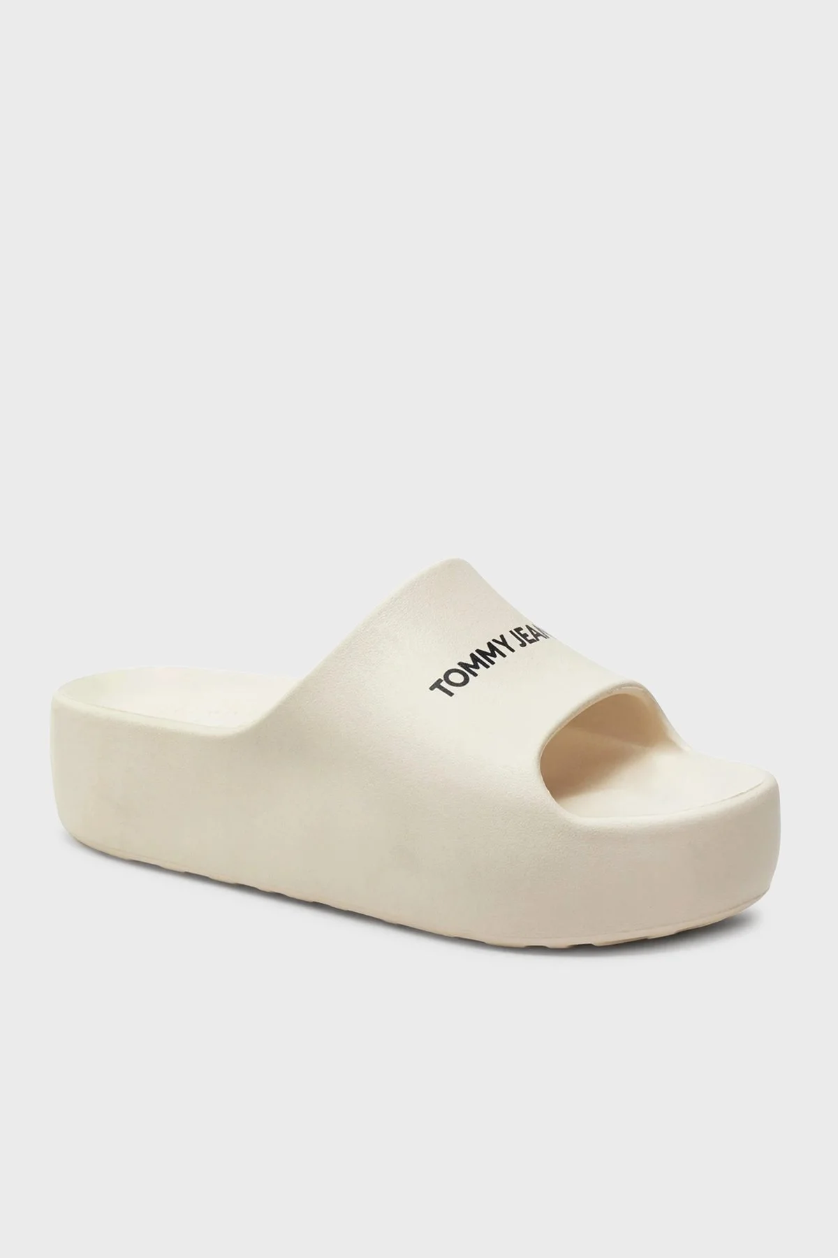 Tommy Jeans Logolu Kalın Tabanlı Bayan Terlik EN0EN02454 ACG BEJ - 9