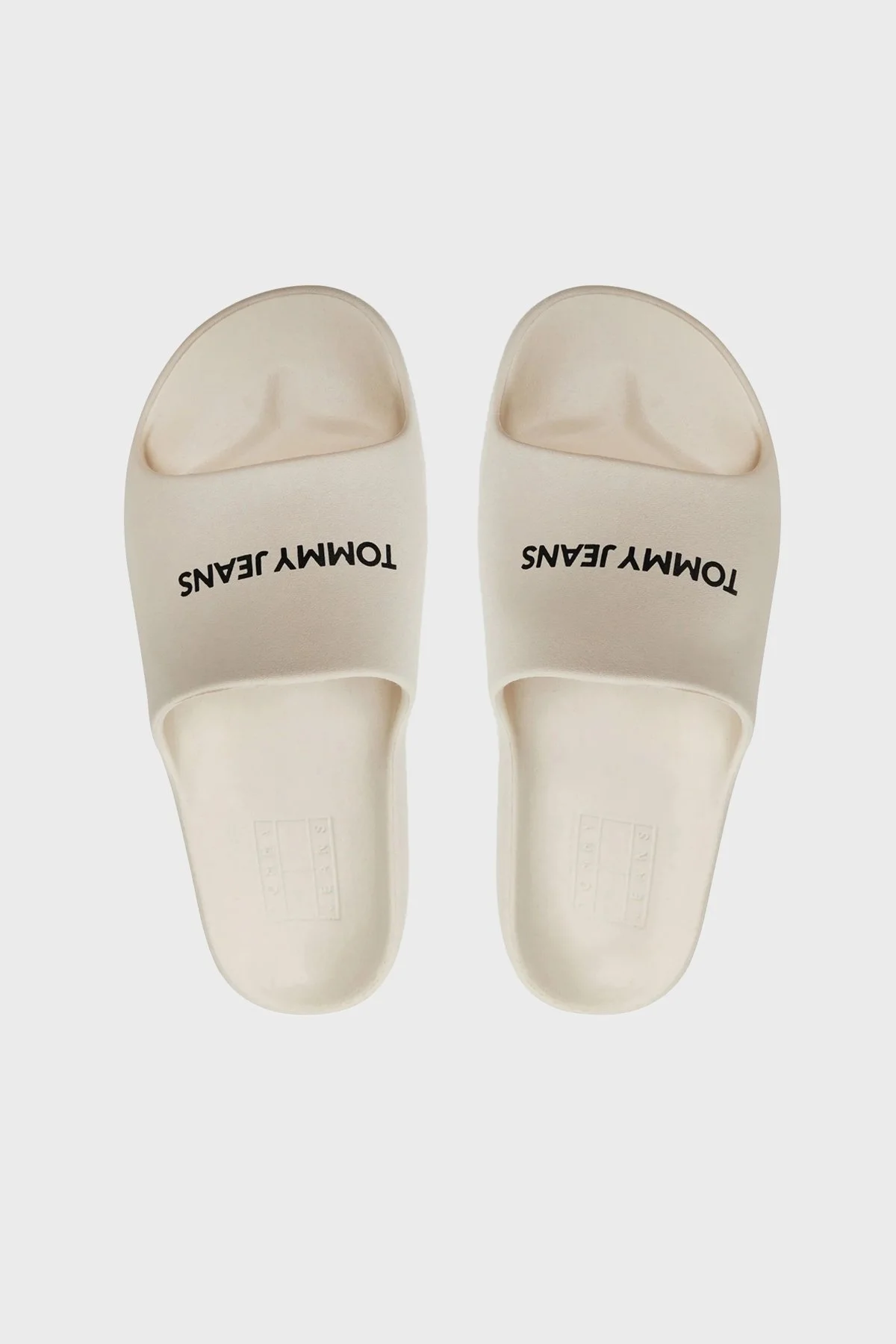 Tommy Jeans Logolu Kalın Tabanlı Bayan Terlik EN0EN02454 ACG BEJ - 11