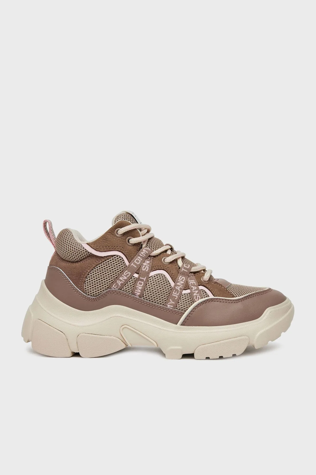 Tommy Jeans Logolu Kalın Tabanlı Sneaker Kadın Ayakkabı EN0EN02619 PKO KAHVE - 1