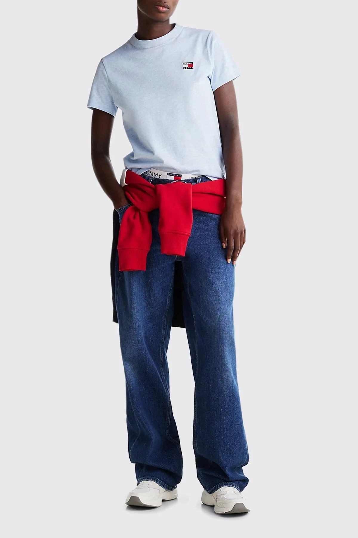 Tommy Jeans Logolu Kalın Tabanlı Sneaker Bayan Ayakkabı EN0EN02674 YBL BEYAZ - 9