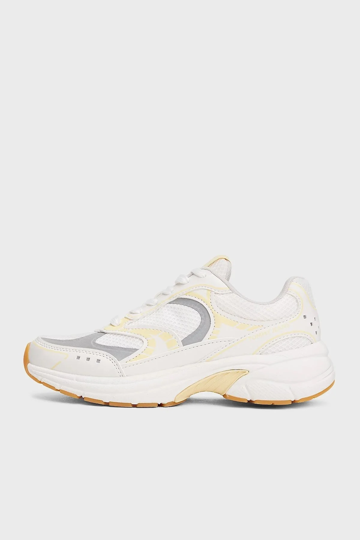 Tommy Jeans Logolu Kalın Tabanlı Sneaker Bayan Ayakkabı EN0EN02745 ZGB BEYAZ-SARI - 3