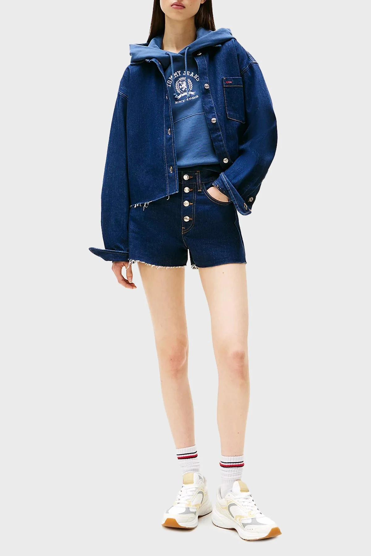 Tommy Jeans Logolu Kalın Tabanlı Sneaker Kadın Ayakkabı EN0EN02745 ZGB BEYAZ-SARI - 2