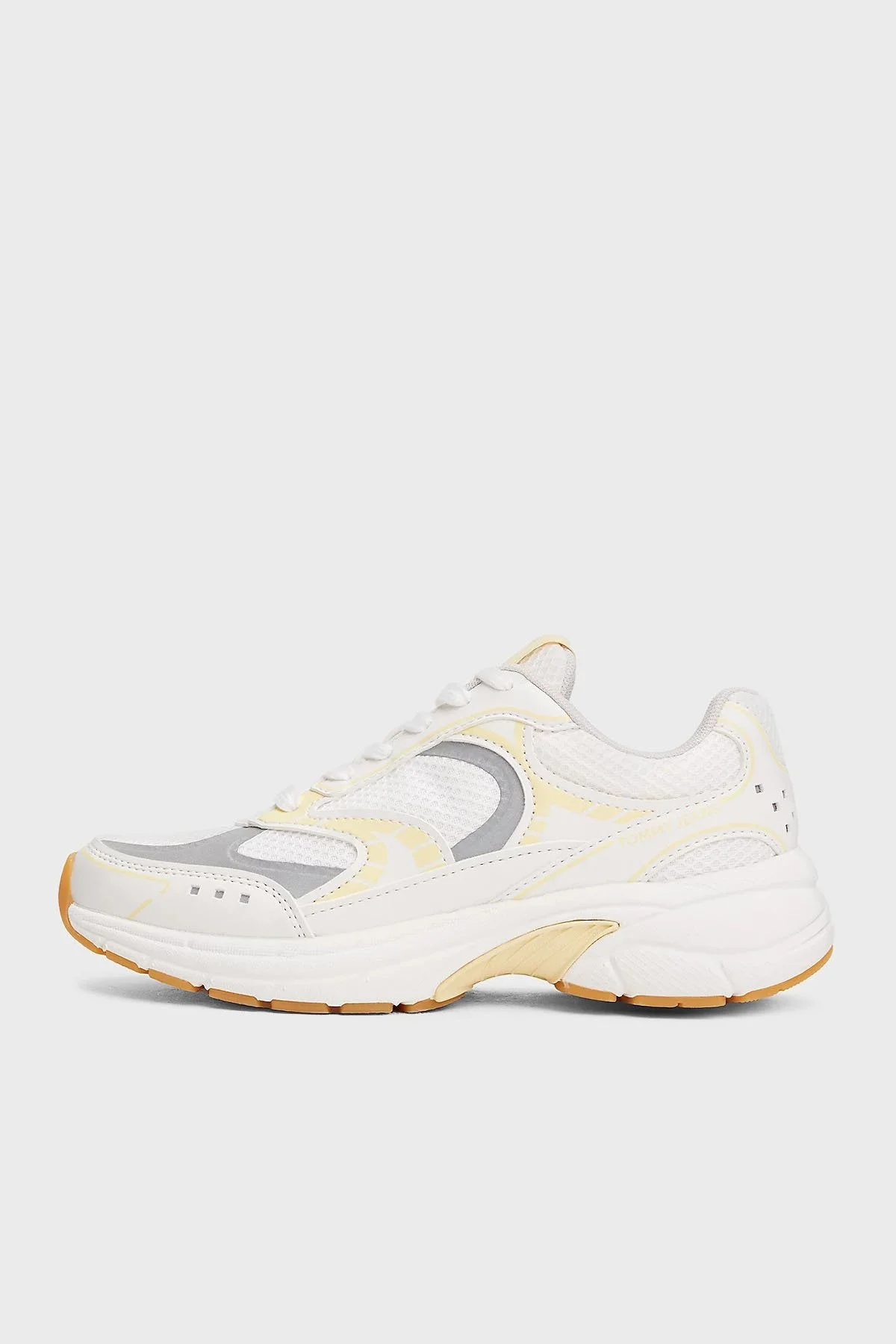 Tommy Jeans Logolu Kalın Tabanlı Sneaker Kadın Ayakkabı EN0EN02745 ZGB BEYAZ-SARI - 3