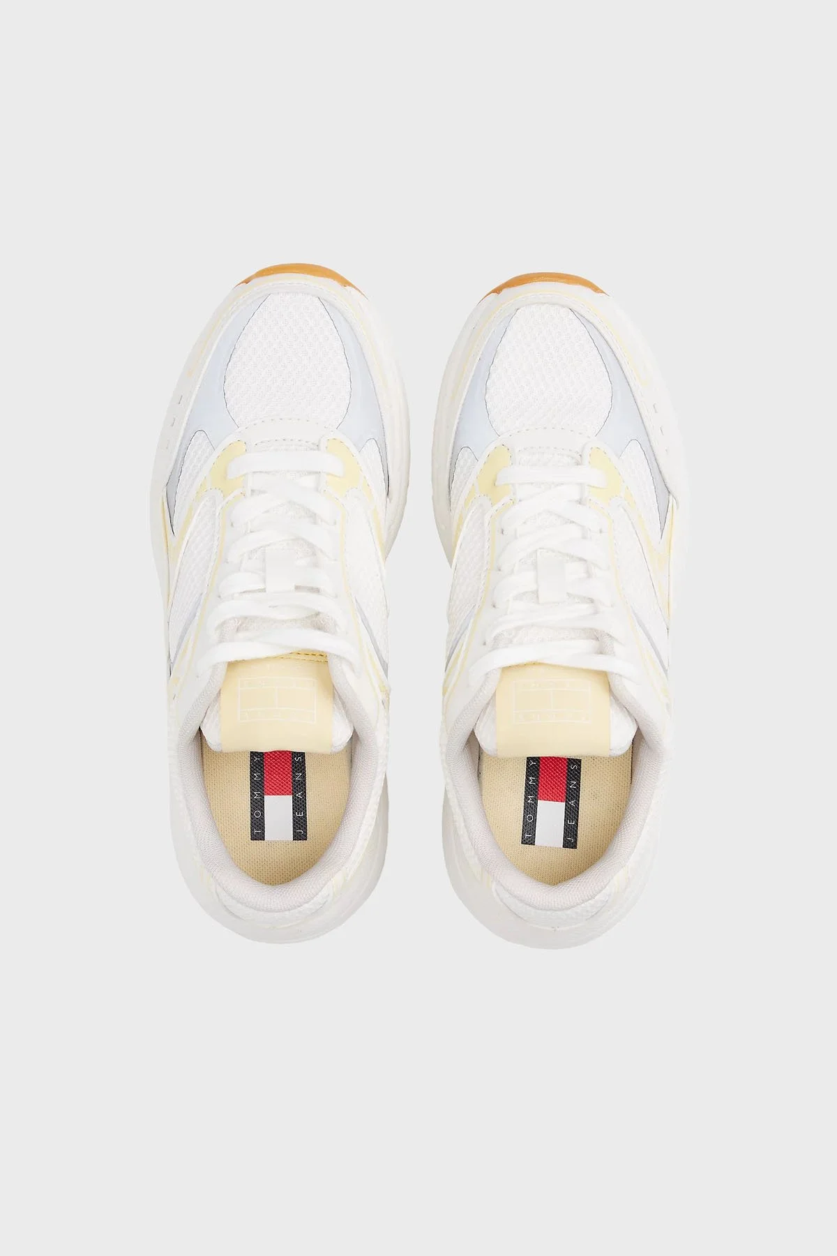 Tommy Jeans Logolu Kalın Tabanlı Sneaker Kadın Ayakkabı EN0EN02745 ZGB BEYAZ-SARI - 5