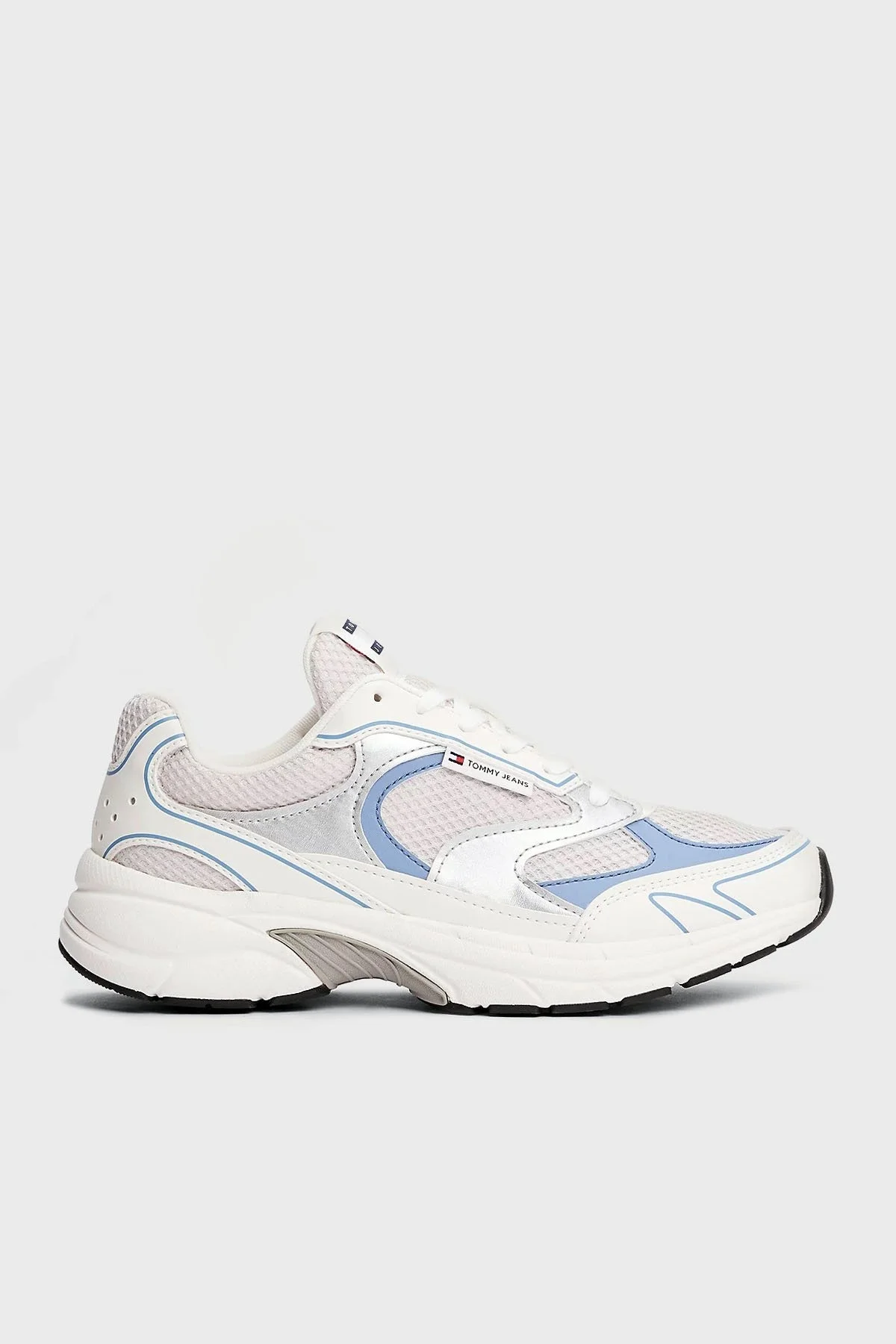 Tommy Jeans Logolu Kalın Tabanlı Sneaker Bayan Ayakkabı EN0EN02772 C33 BEYAZ-MAVİ - 8