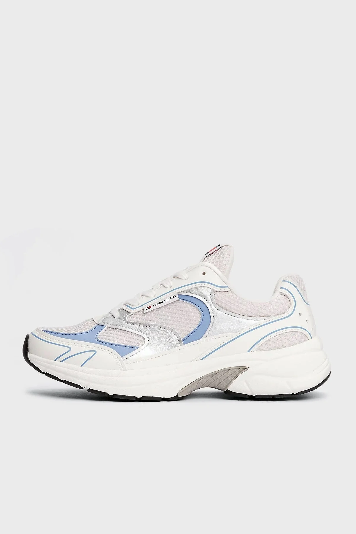 Tommy Jeans Logolu Kalın Tabanlı Sneaker Bayan Ayakkabı EN0EN02772 C33 BEYAZ-MAVİ - 10