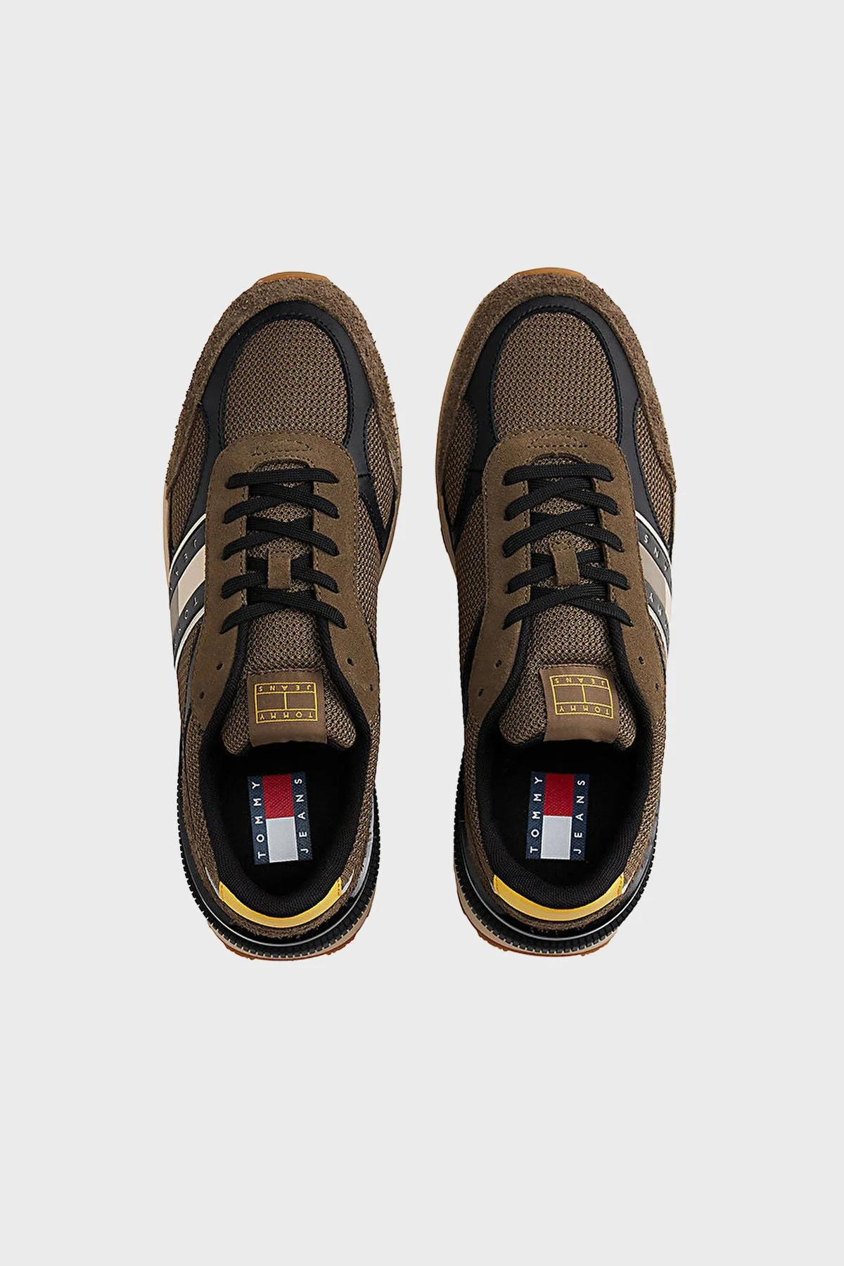 Tommy Jeans Logolu Kalın Tabanlı Süet Sneaker Erkek Ayakkabı EM0EM01537 RBM KOYU HAKİ - 3