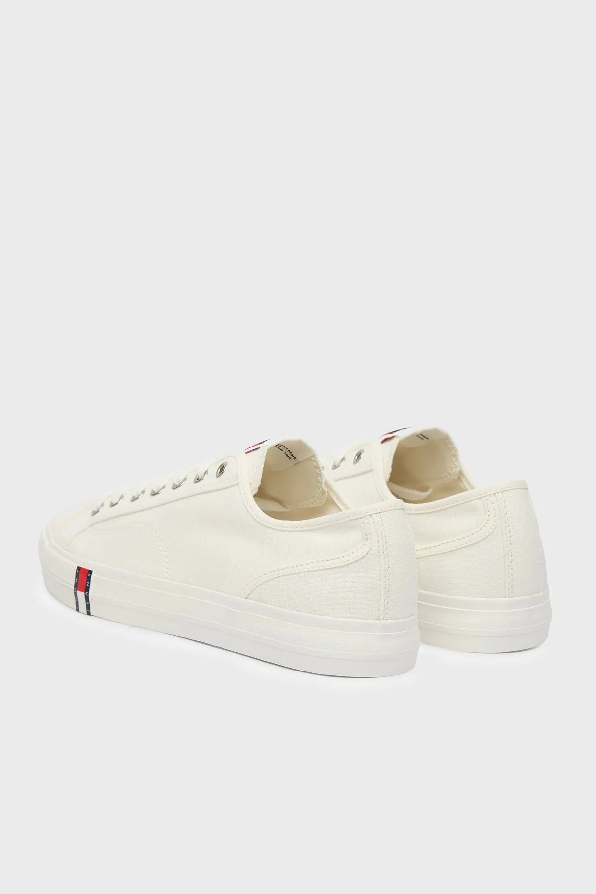 Tommy Jeans Logolu Kanvas Sneaker Erkek Ayakkabı EM0EM01674 YBL BEYAZ - 4