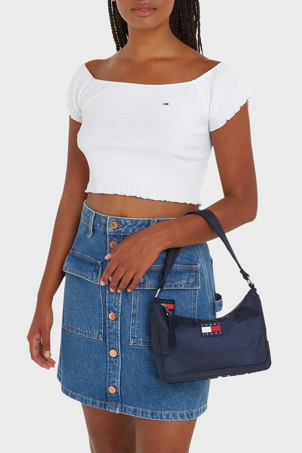 Tommy Jeans Logolu Omuz Askılı Bayan Çanta AW0AW15949 C1G LACİVERT - 2