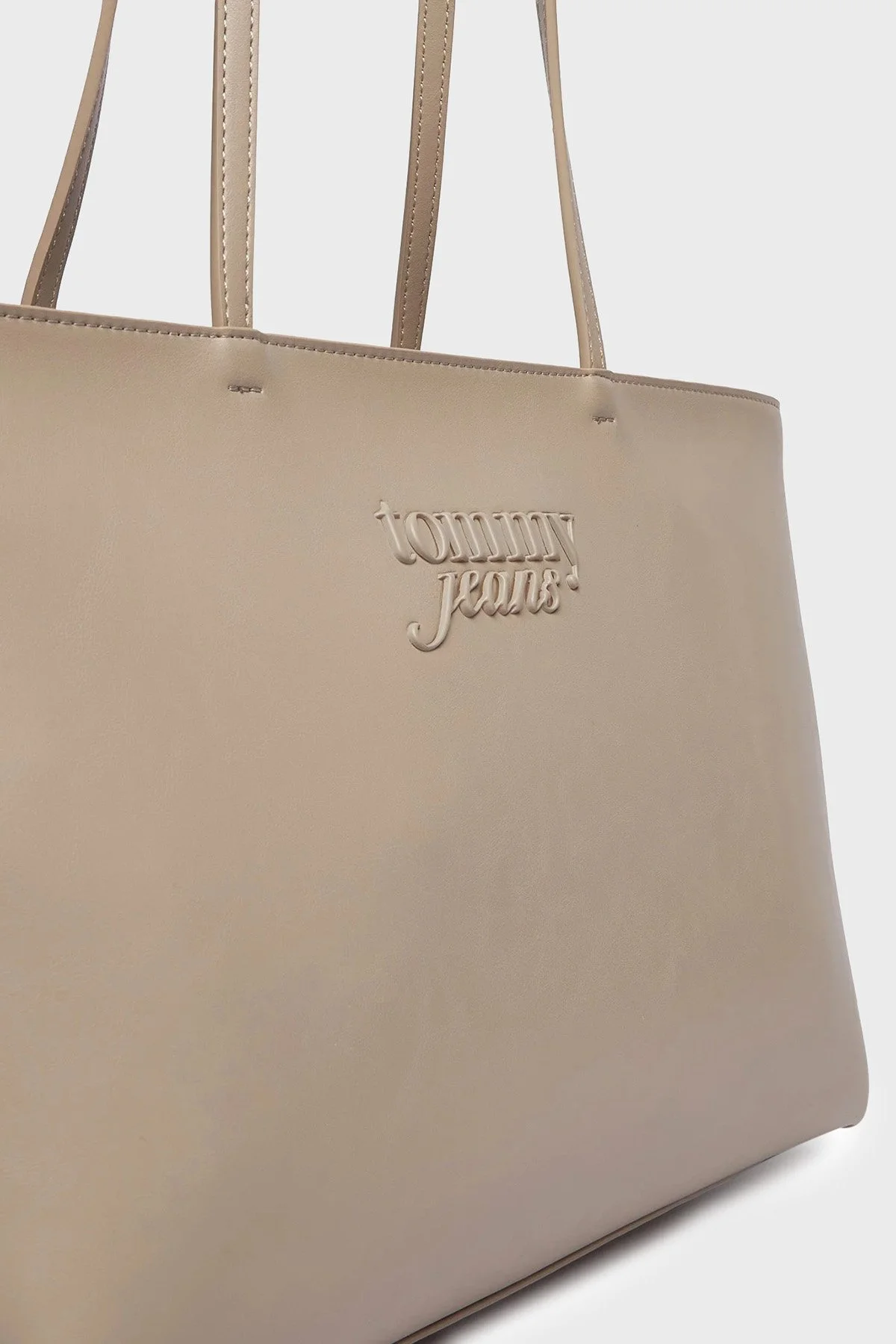 Tommy Jeans Logolu Omuz Askılı Kadın Çanta AW0AW18455 AEP BEJ - 6