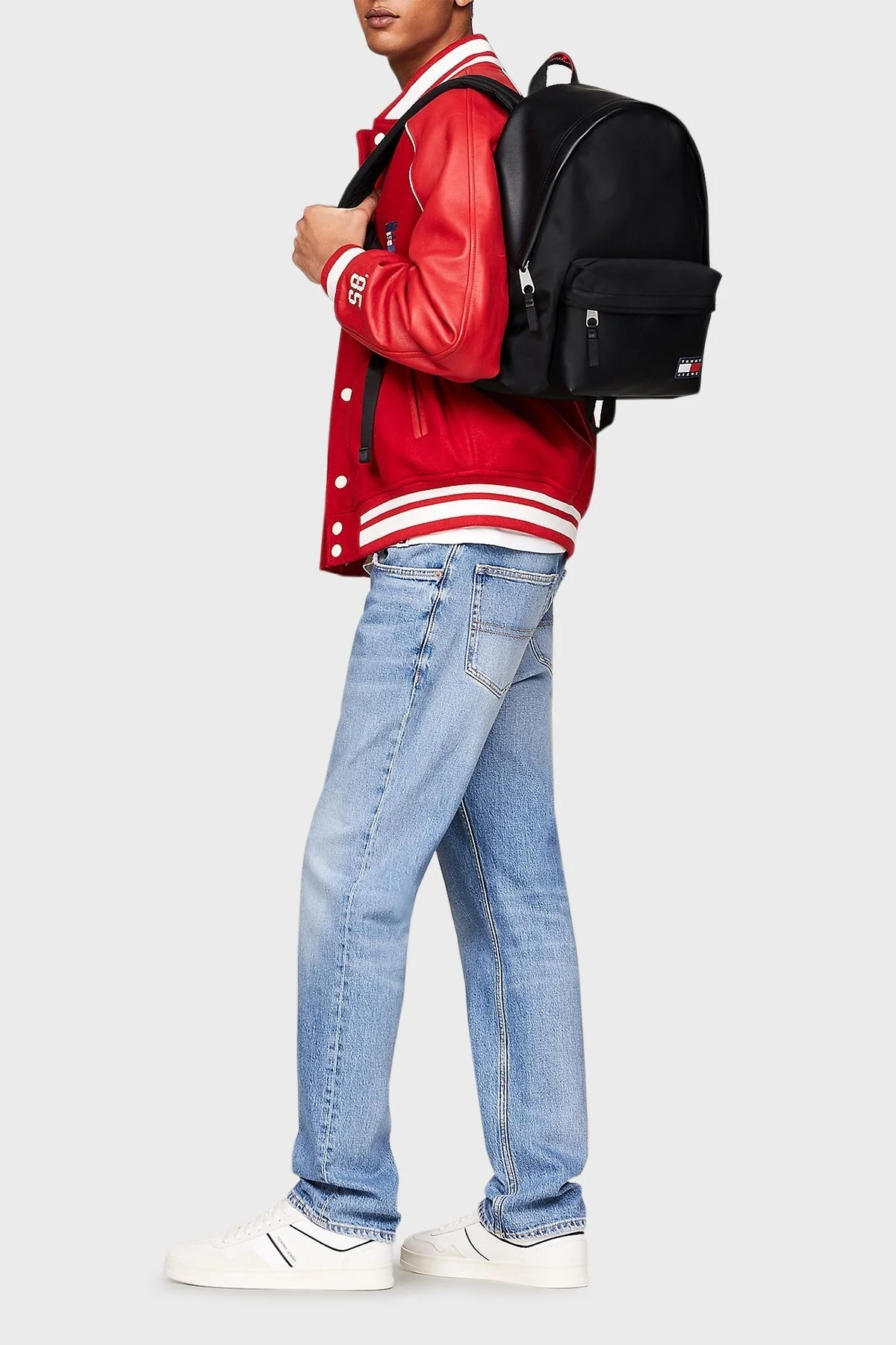 Tommy Jeans Logolu Ön Cepli Erkek Sırt Çantası AM0AM12395 BDS SİYAH - 2