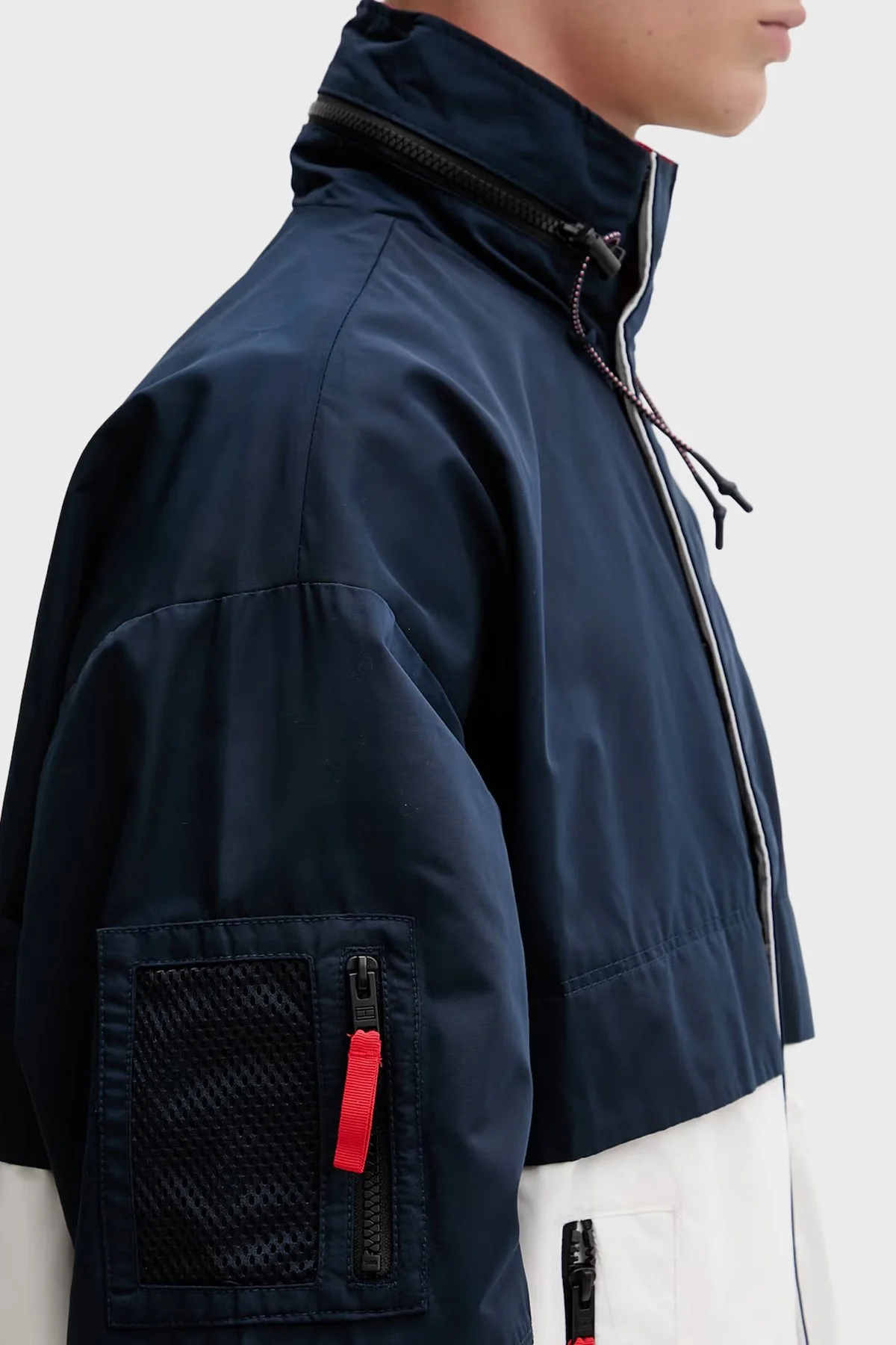 Tommy Jeans Logolu Oversize Logo Detaylı Dik Yaka Erkek Mont DM0DM22739 C1G LACİVERT - 5