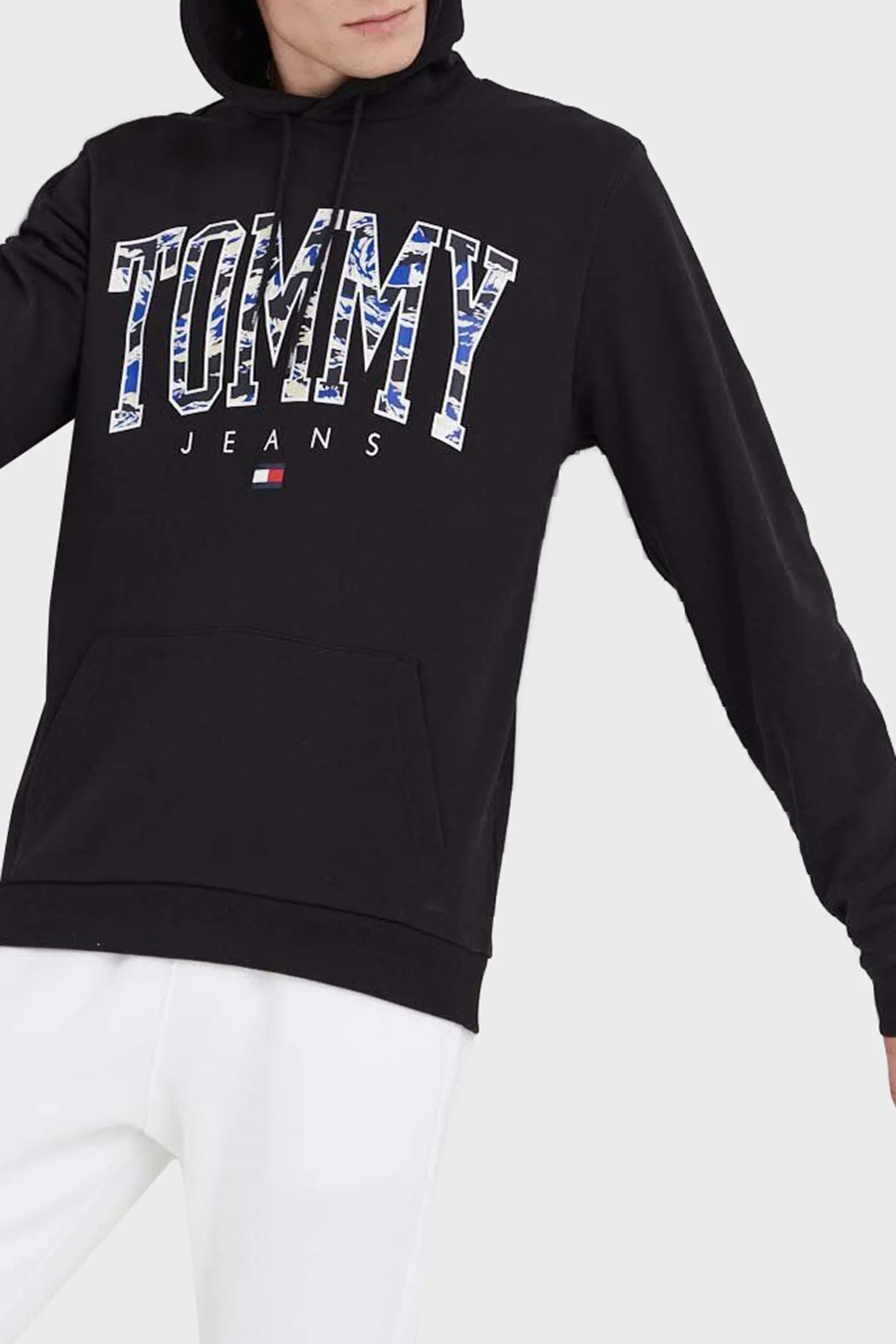 Tommy Jeans Logolu Pamuklu Kapüşonlu Kanguru Cepli Regular Fit Erkek Sweat DM0DM17810 BDS SİYAH - 5