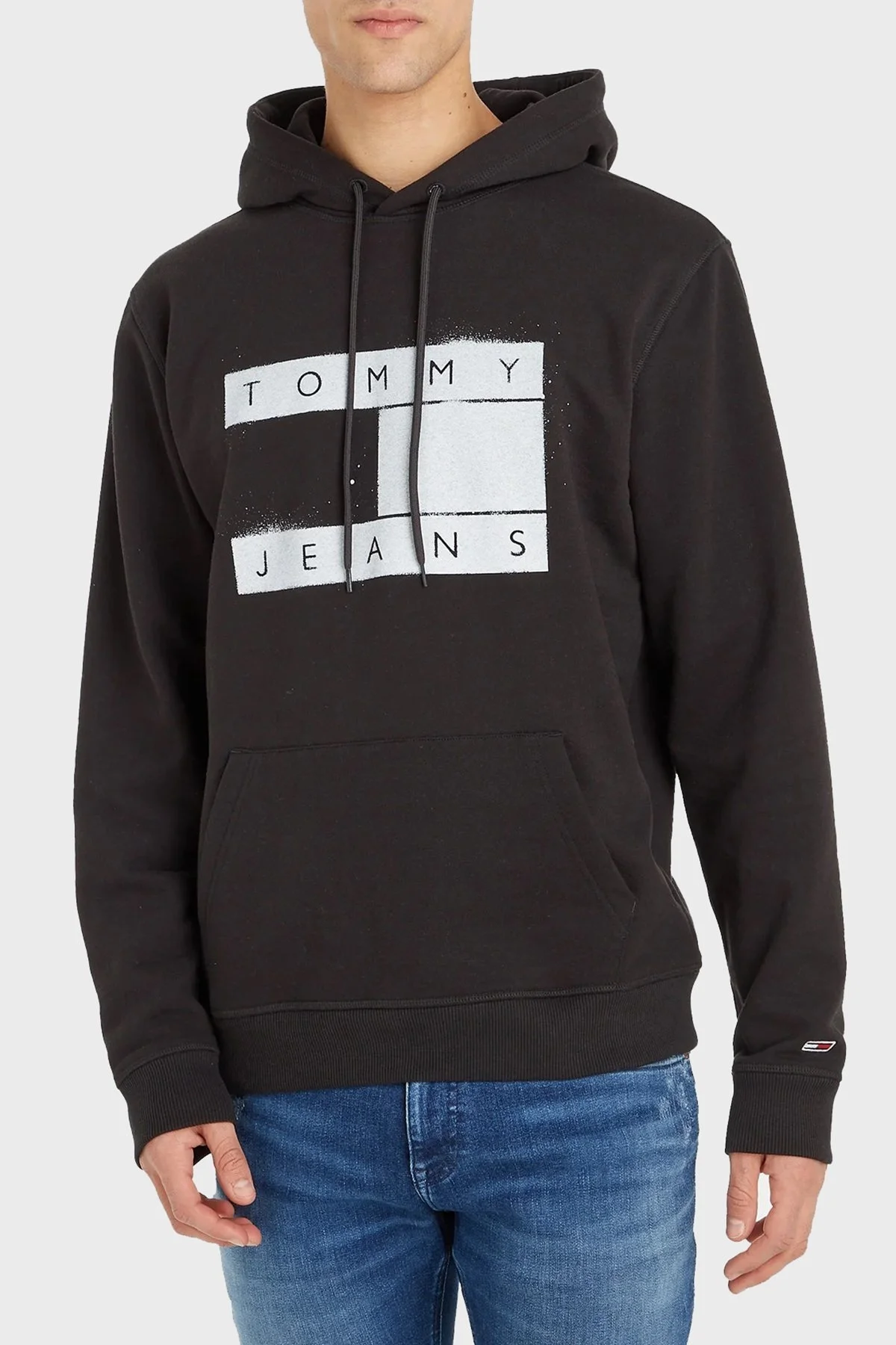 Tommy Jeans Logolu Pamuklu Kapüşonlu Kanguru Cepli Regular Fit Erkek Sweat DM0DM17911 BDS SİYAH - 7