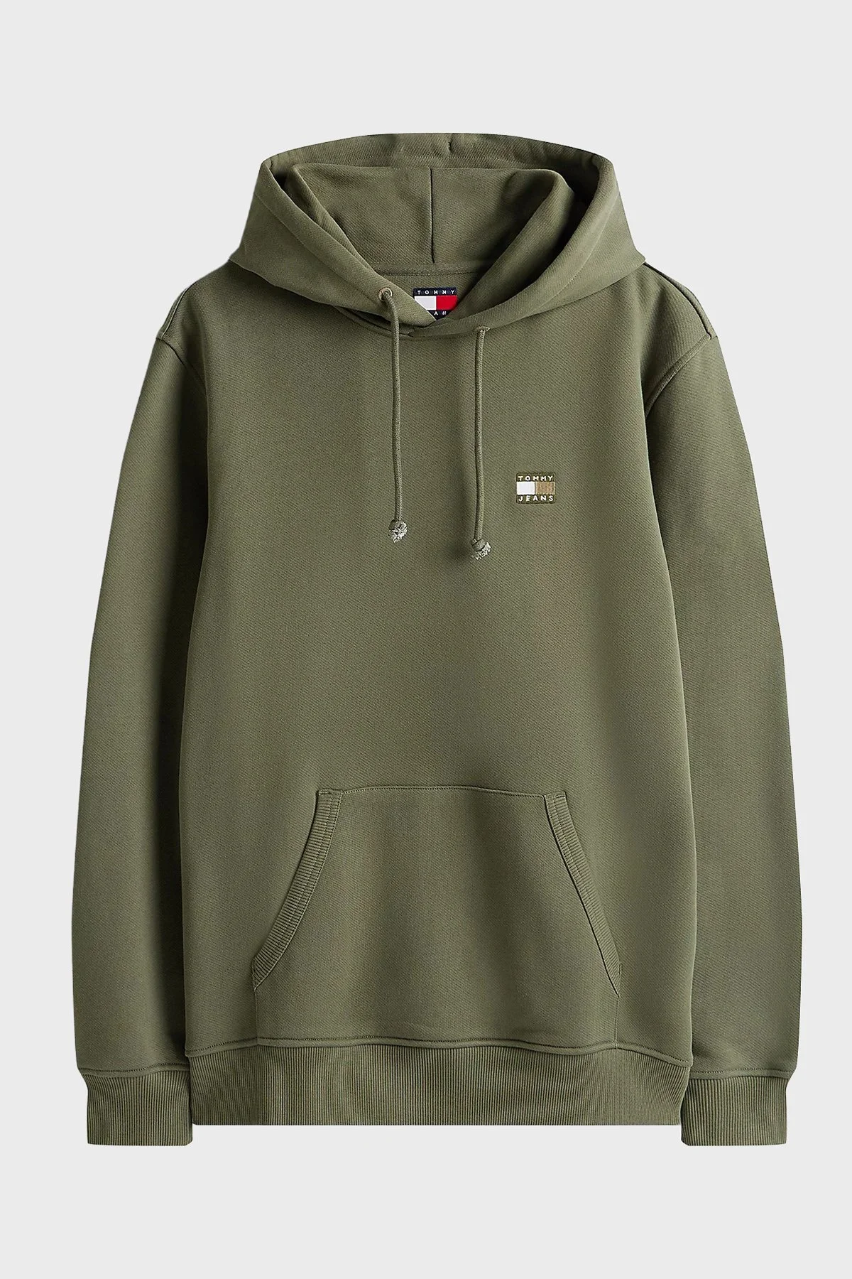 Tommy Jeans Logolu Pamuklu Regular Fit Kapüşonlu Erkek Sweat DM0DM20258 0H7 KOYU YEŞİL - 5