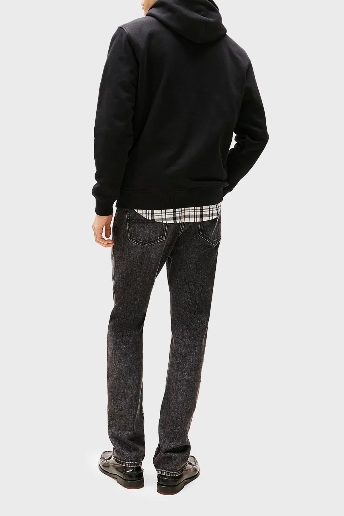 Tommy Jeans Logolu Pamuklu Regular Fit Kapüşonlu Erkek Sweat DM0DM20258 BDS SİYAH - 3