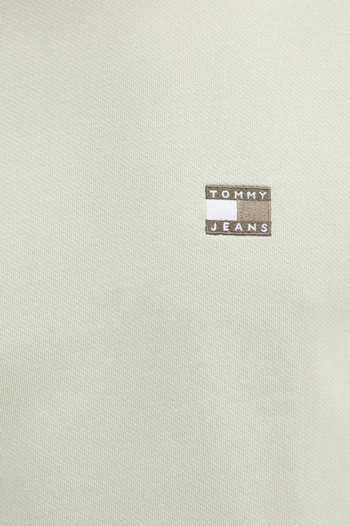 Tommy Jeans Logolu Pamuklu Regular Fit Kapüşonlu Erkek Sweat DM0DM20258 M1C YEŞİL - 4