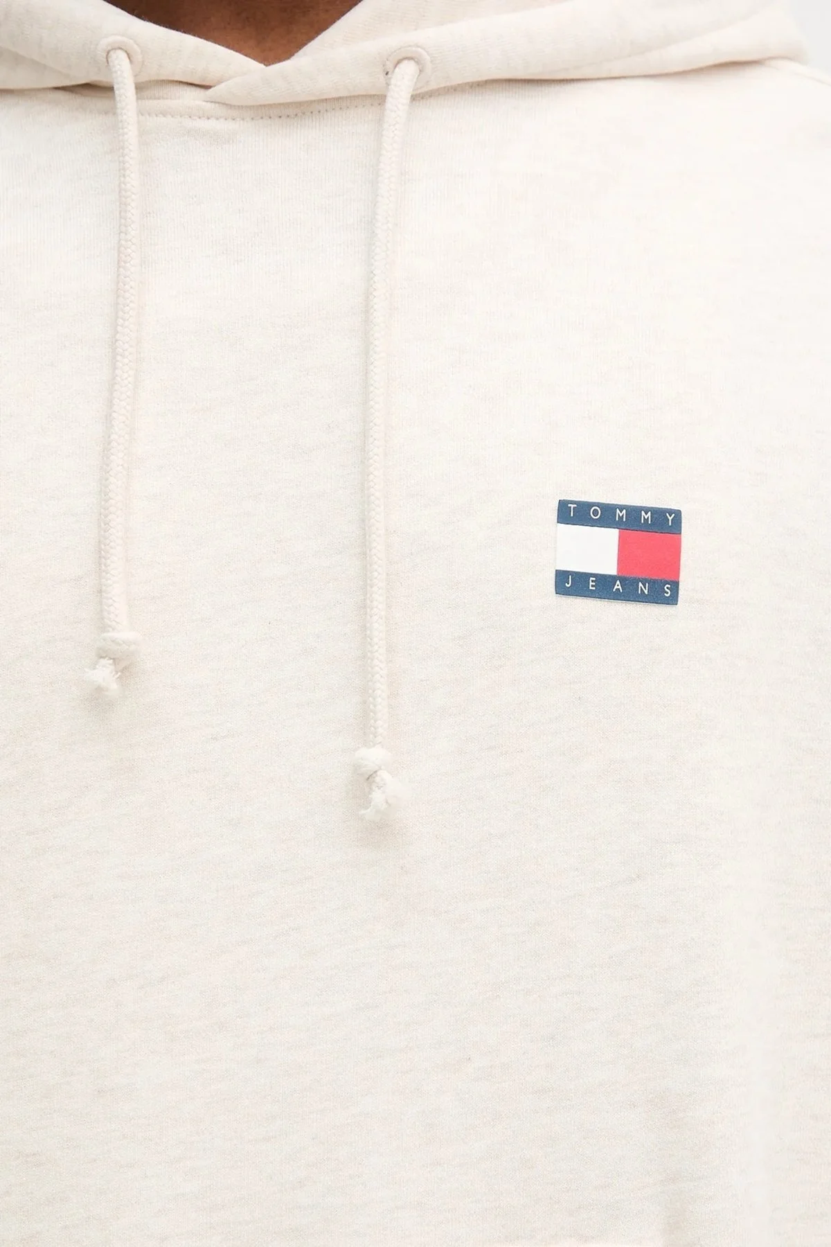 Tommy Jeans Logolu Pamuklu Relaxed Fit Kapüşonlu Kanguru Cepli Erkek Sweat DM0DM21834 AE3 BEJ - 5