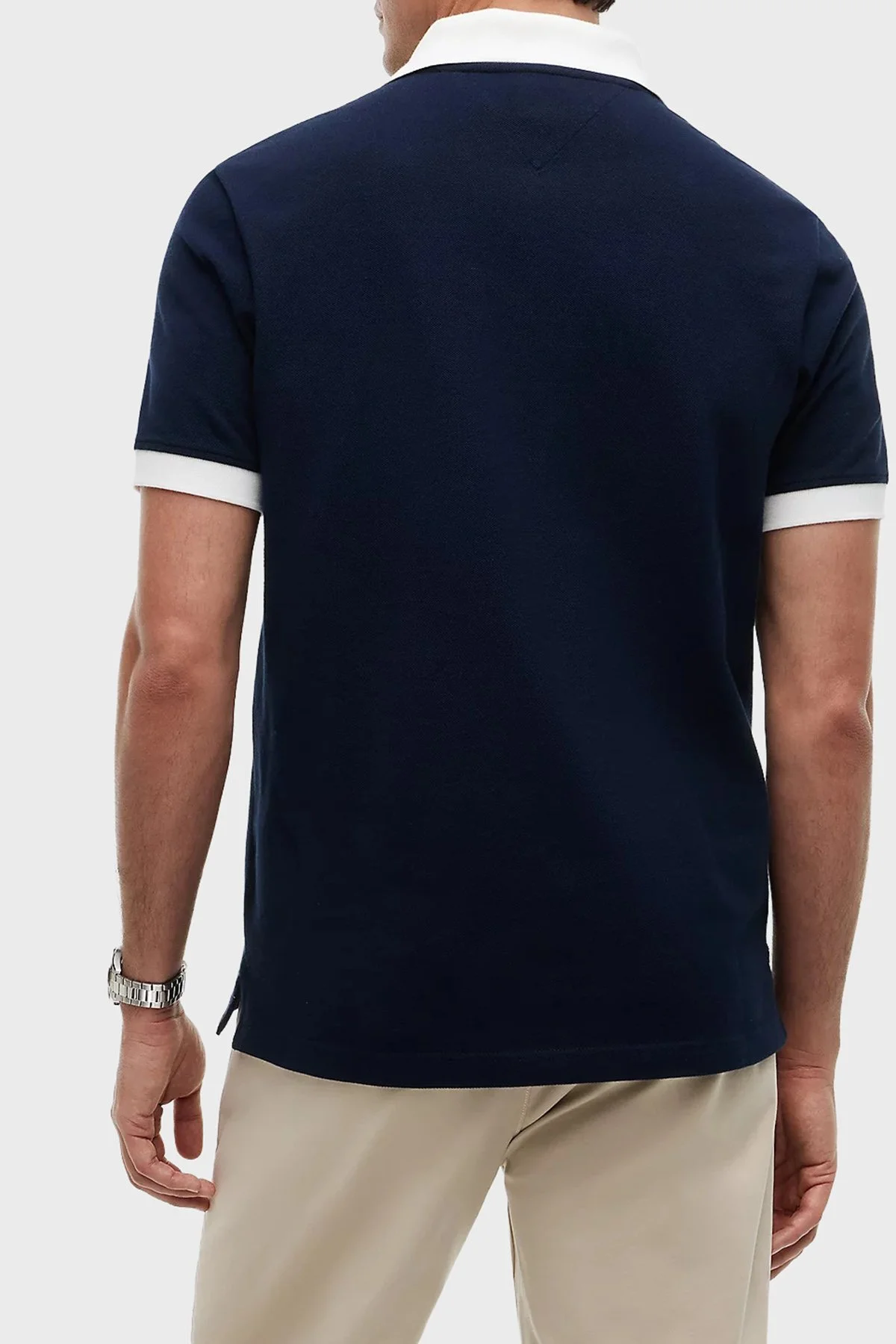 Tommy Jeans Logolu Pamuklu Standart Fit Düğmeli Erkek Polo Yaka T Shirt DM0DM23036 C1G LACİVERT - 3