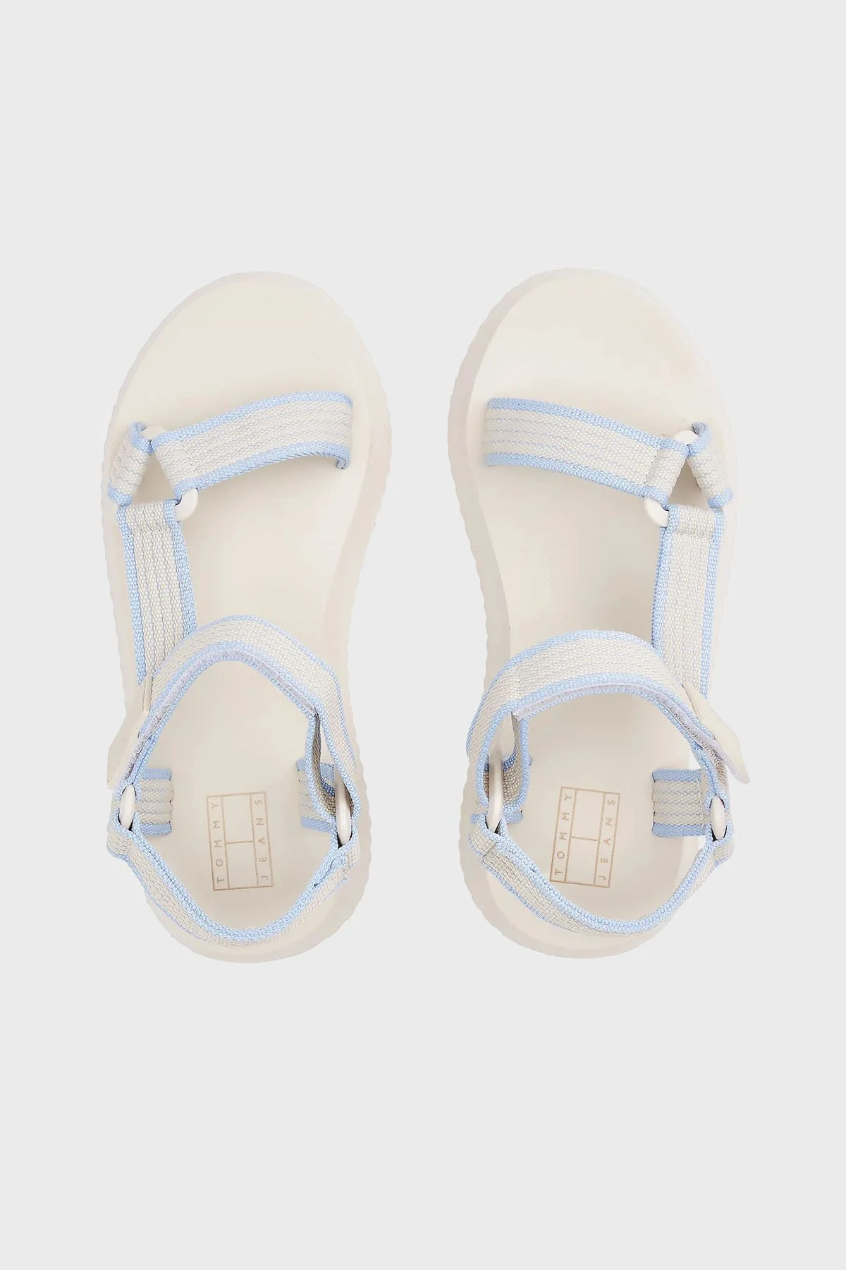 Tommy Jeans Logolu Platform Taban Cirtlı Kadın Sandalet EN0EN02747 ACG BEJ - 5