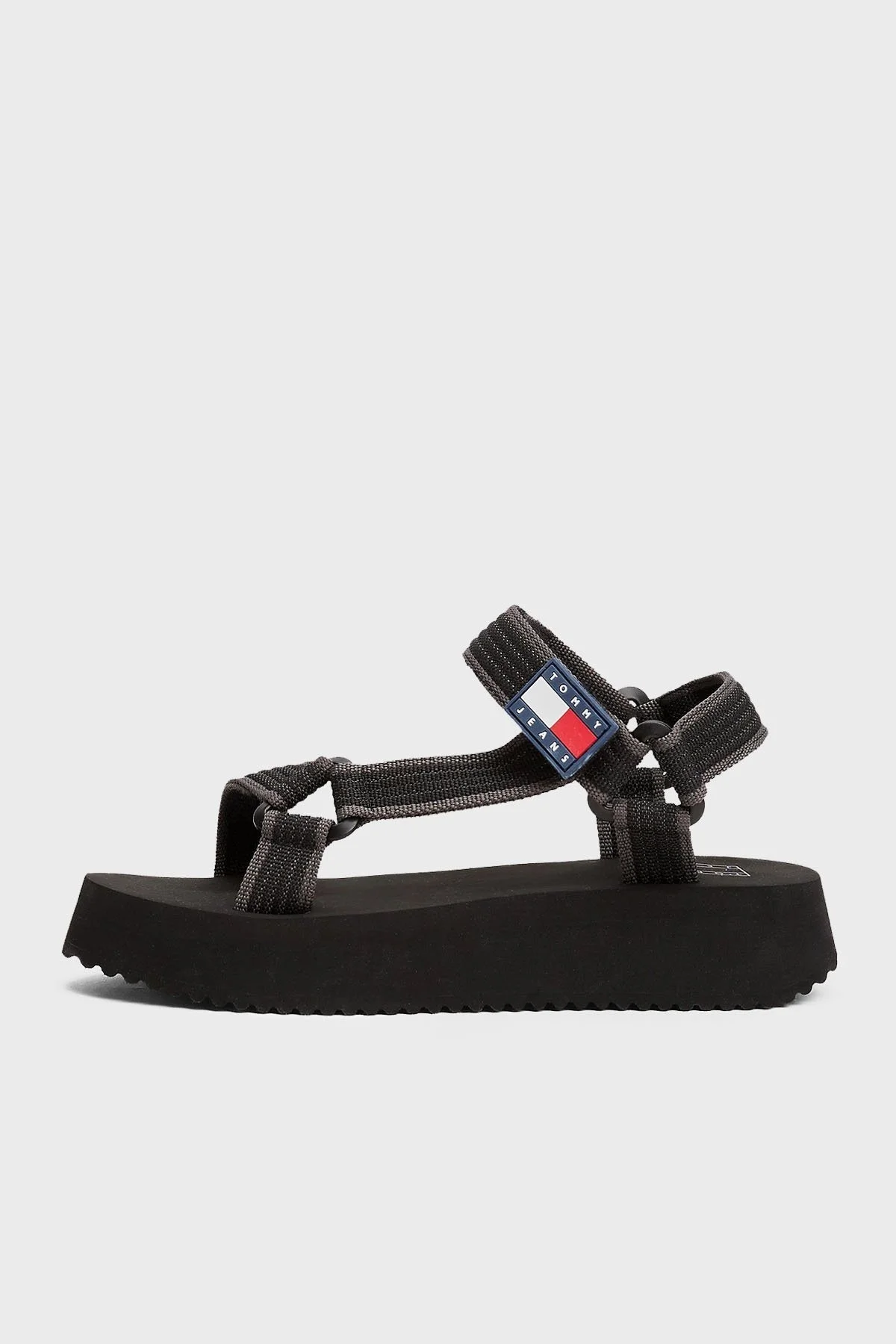 Tommy Jeans Logolu Platform Taban Cirtlı Bayan Sandalet EN0EN02747 BDS SİYAH - 3