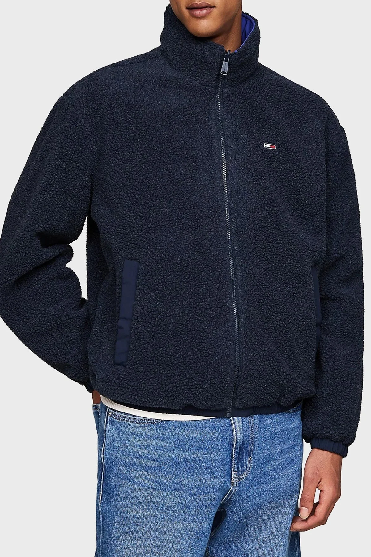 Tommy Jeans Logolu Regular Fit Çift Taraflı Polarlı Erkek Ceket DM0DM20462 C8T SAKS - 2