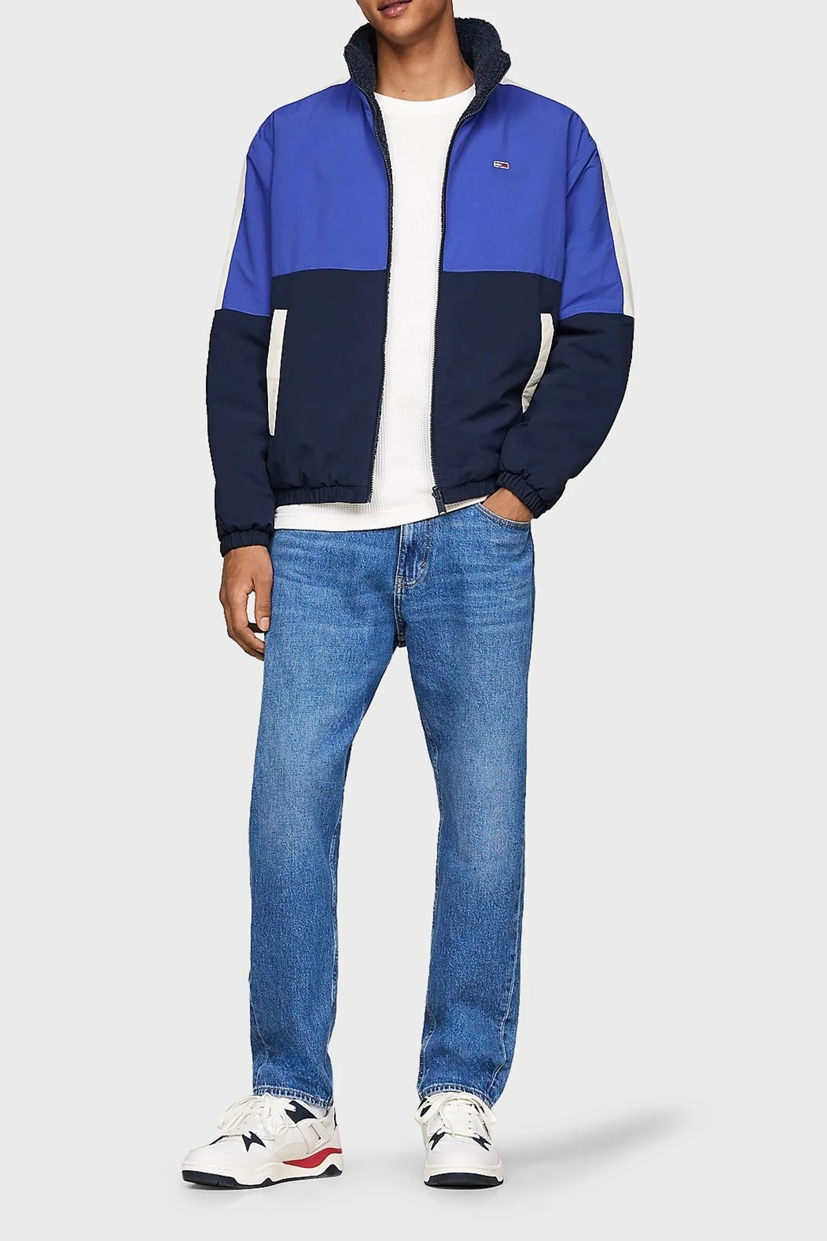 Tommy Jeans Logolu Regular Fit Çift Taraflı Polarlı Erkek Ceket DM0DM20462 C8T SAKS - 4