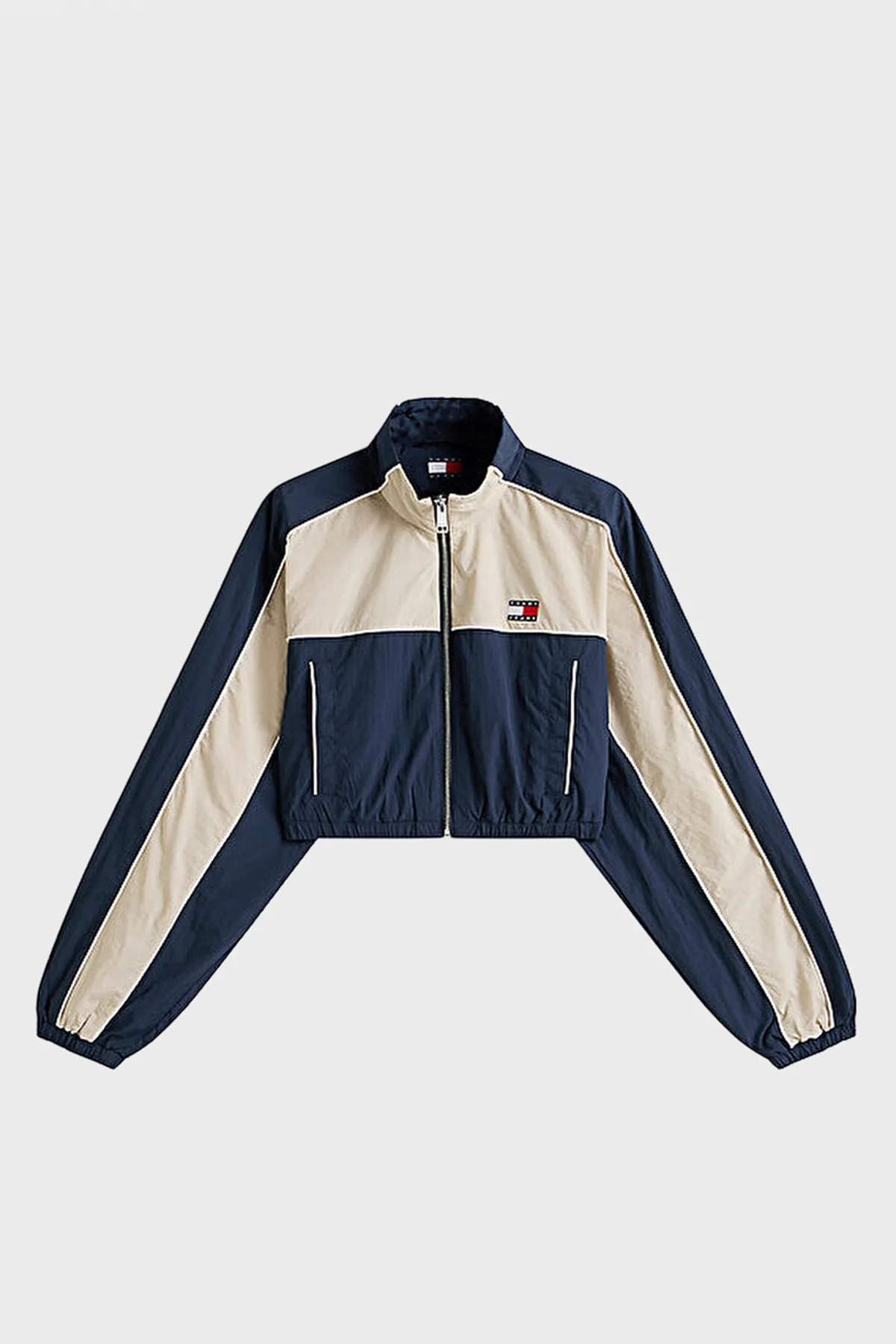 Tommy Jeans Logolu Regular Fit Dik Yaka Crop Kadın Mont DW0DW22055 C1G LACİVERT - 5