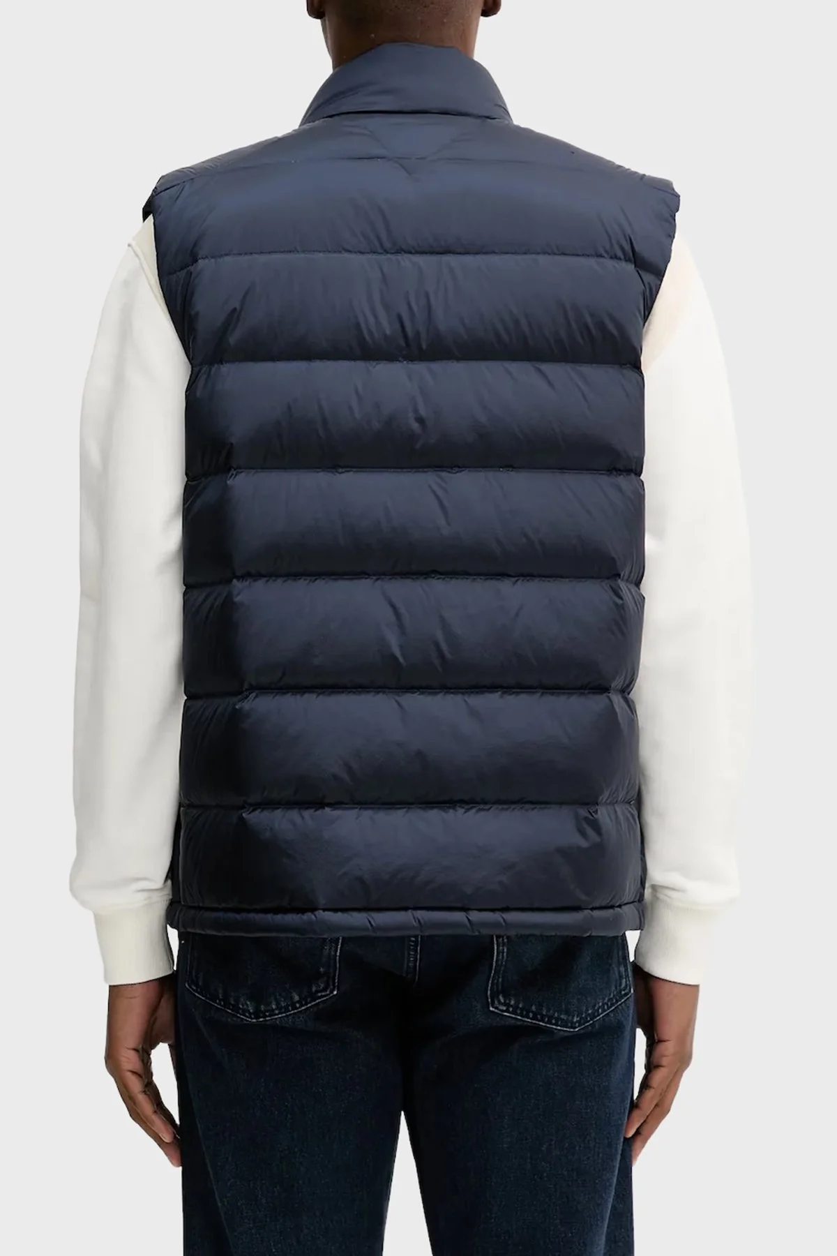 Tommy Jeans Logolu Regular Fit Dik Yaka Kapitoneli Şişme Erkek Yelek DM0DM21777 C1G LACİVERT - 3