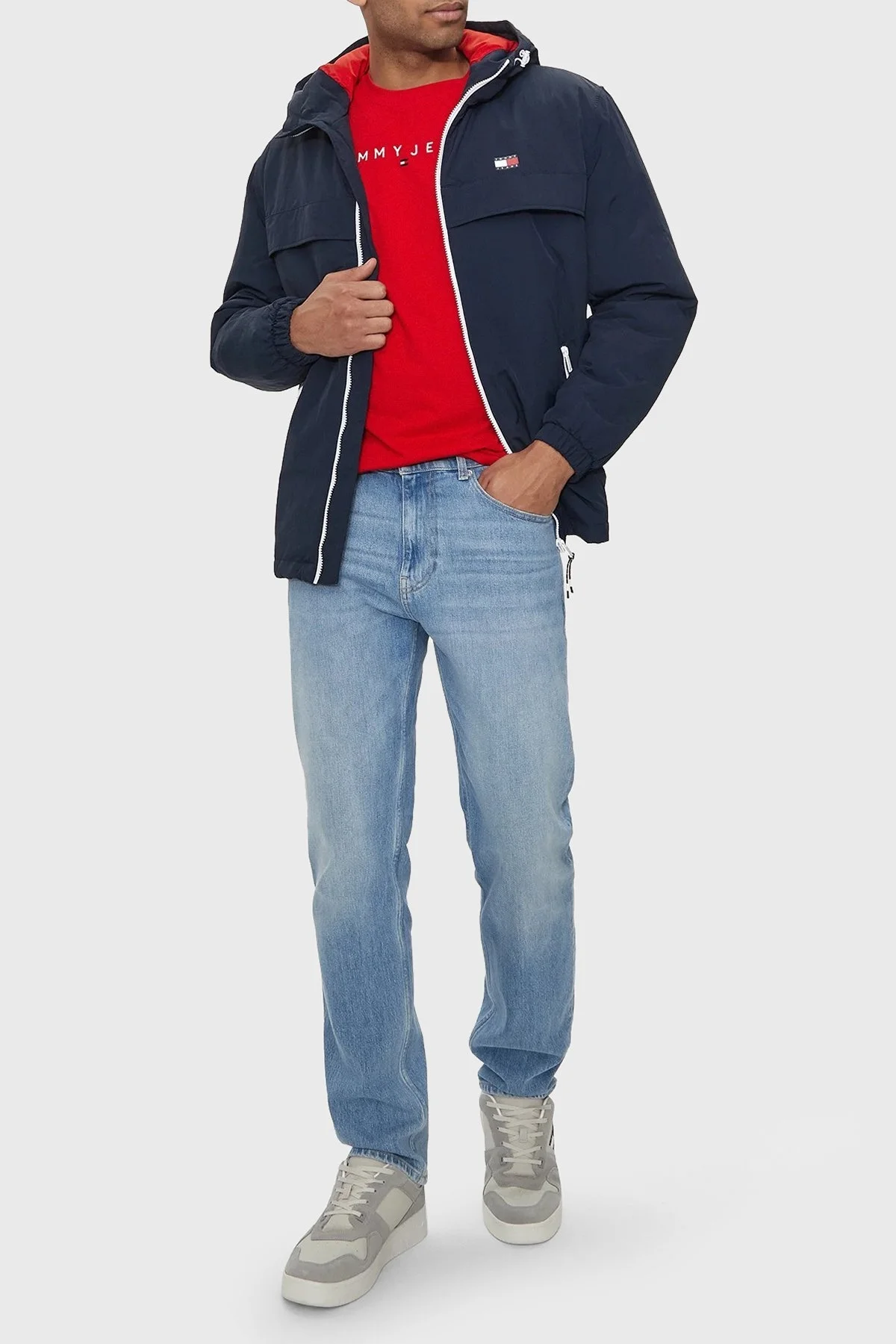 Tommy Jeans Logolu Regular Fit Erkek Mont DM0DM18908 C1G LACİVERT - 2