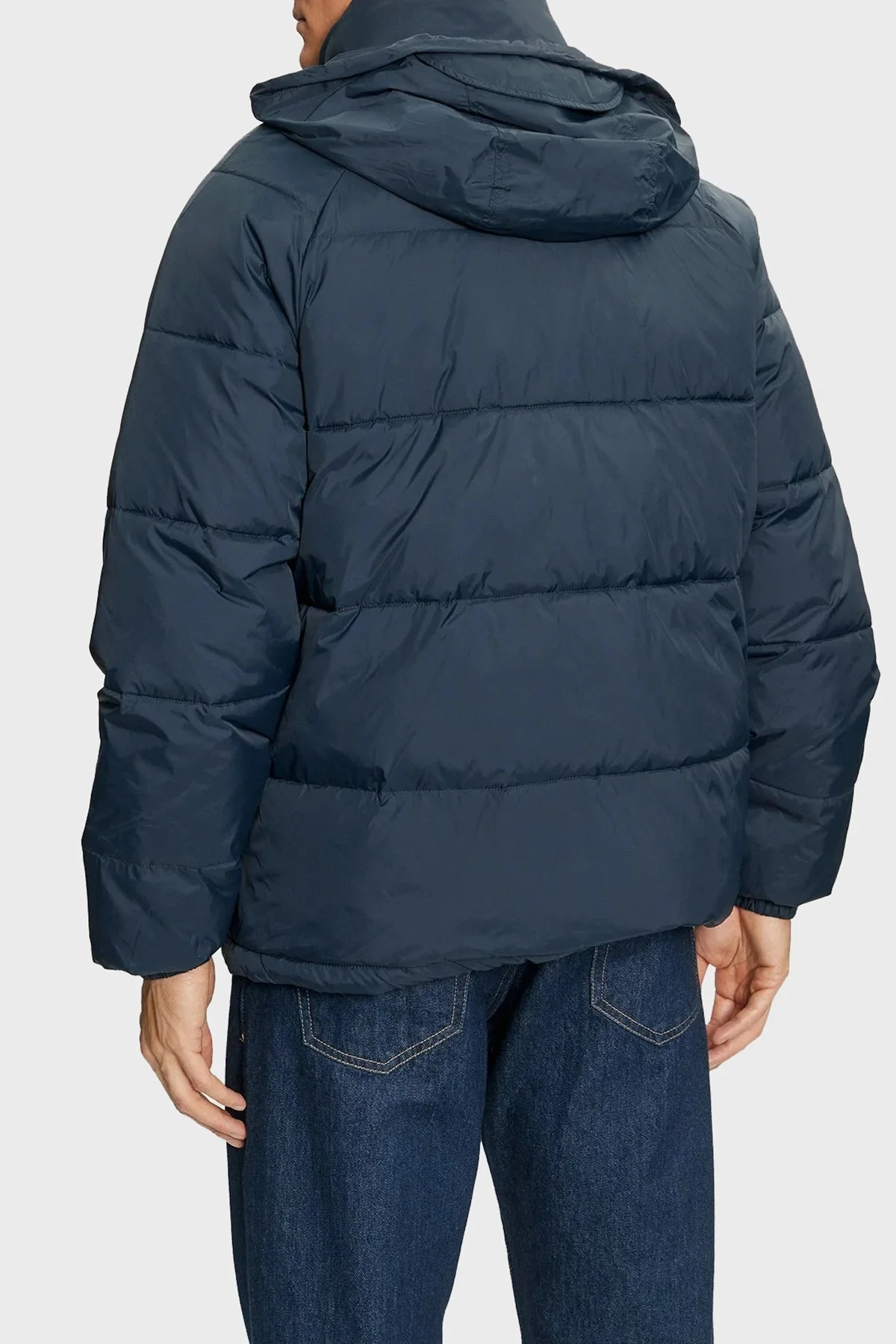 Tommy Jeans Logolu Relaxed Fit Kapüşonlu Şişme Erkek Mont DM0DM20003 C1G LACİVERT - 2