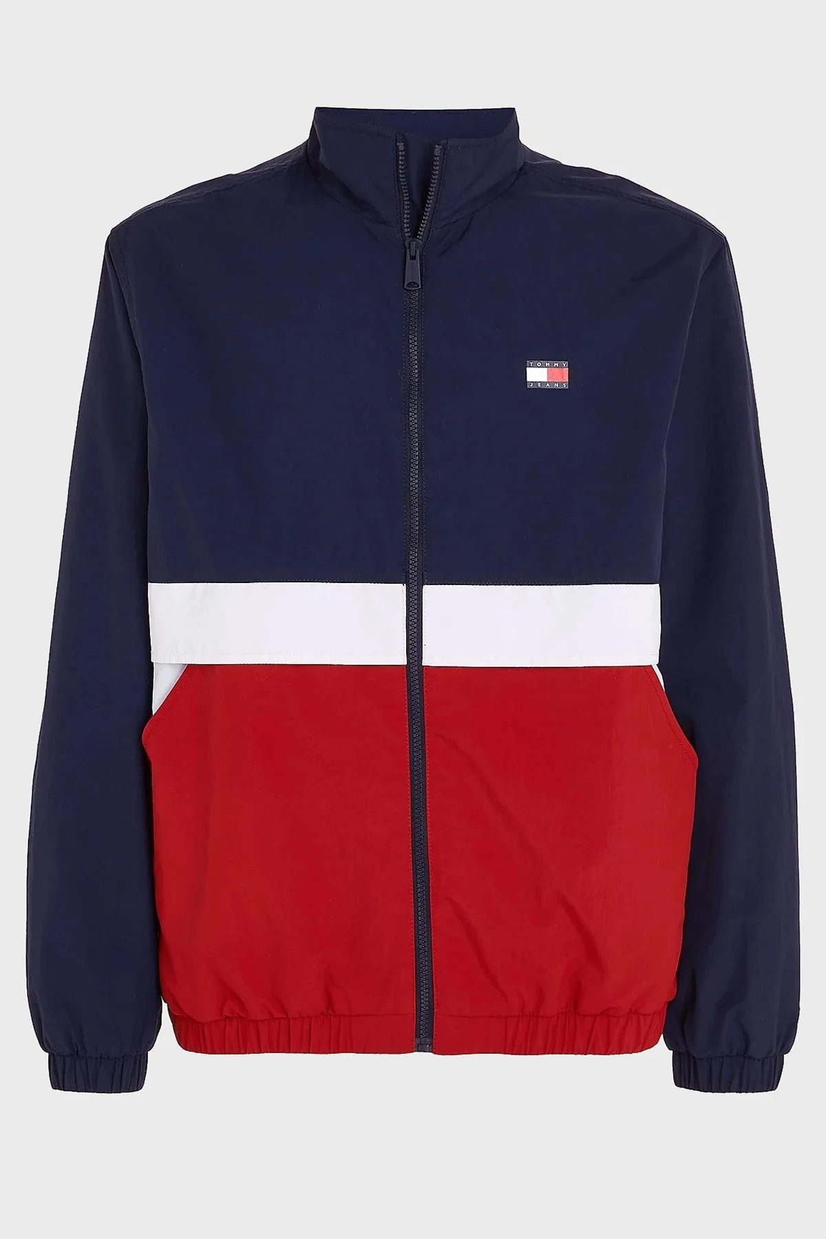 Tommy Jeans Logolu Renk Bloklu Dik Yaka Relaxed Fit Hafif İnce Erkek Mont DM0DM17887 C1G LACİVERT-KIRMIZI - 5