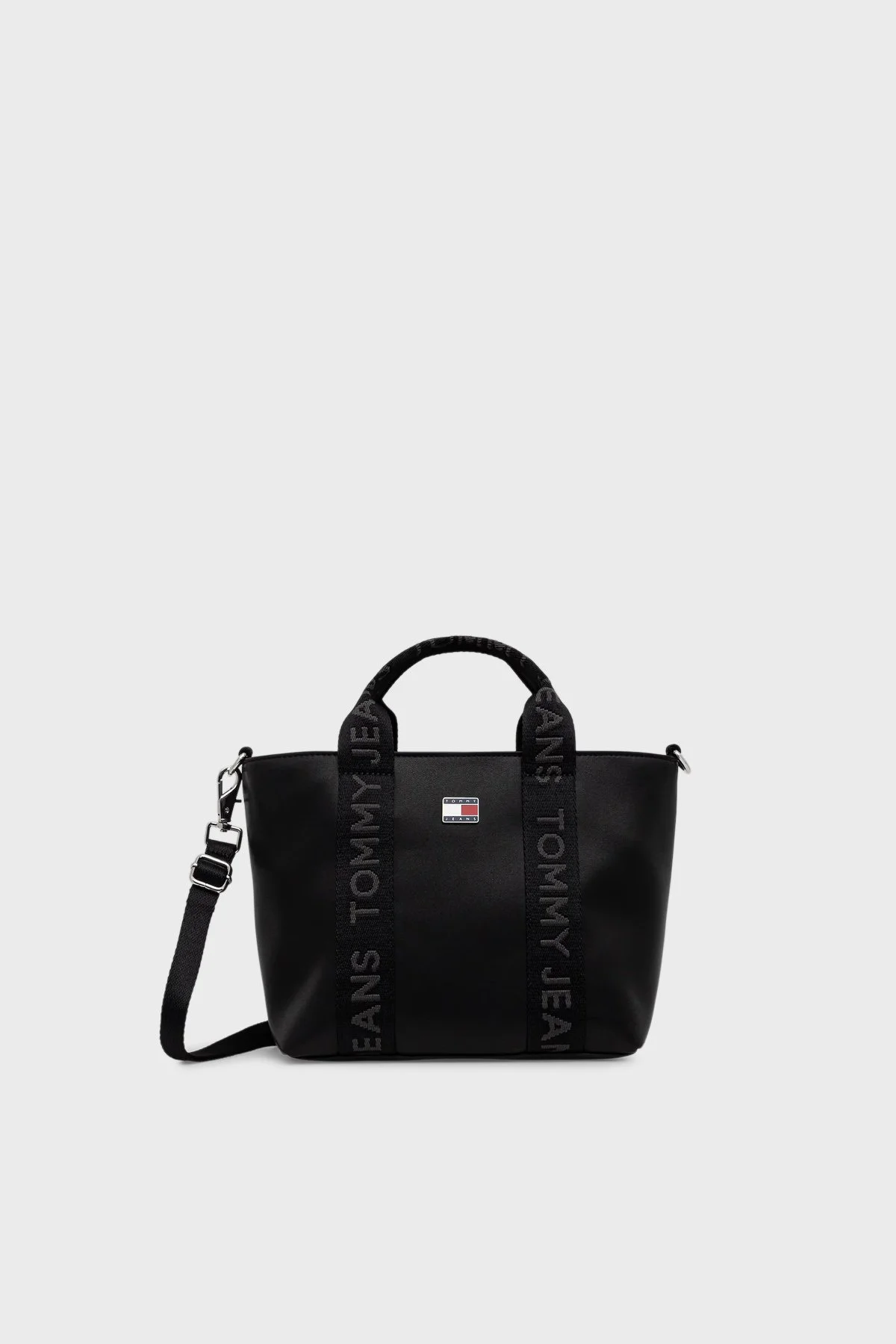 Tommy Jeans Logolu Sabit Askılı ve Ayarlanabilir Askılı Bayan Çanta AW0AW18063 BDS SİYAH - 1