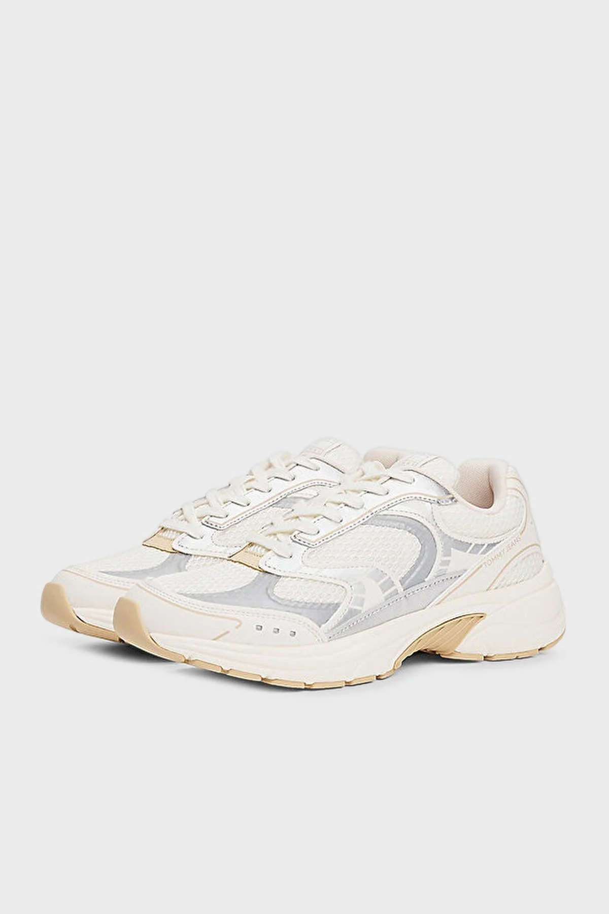 Tommy Jeans Logolu Sneaker Bayan Ayakkabı EN0EN02809 02Z BEYAZ-GRİ - 9