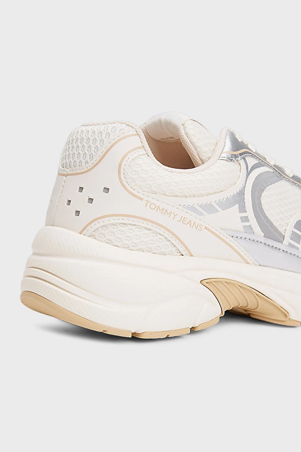 Tommy Jeans Logolu Sneaker Bayan Ayakkabı EN0EN02809 02Z BEYAZ-GRİ - 12