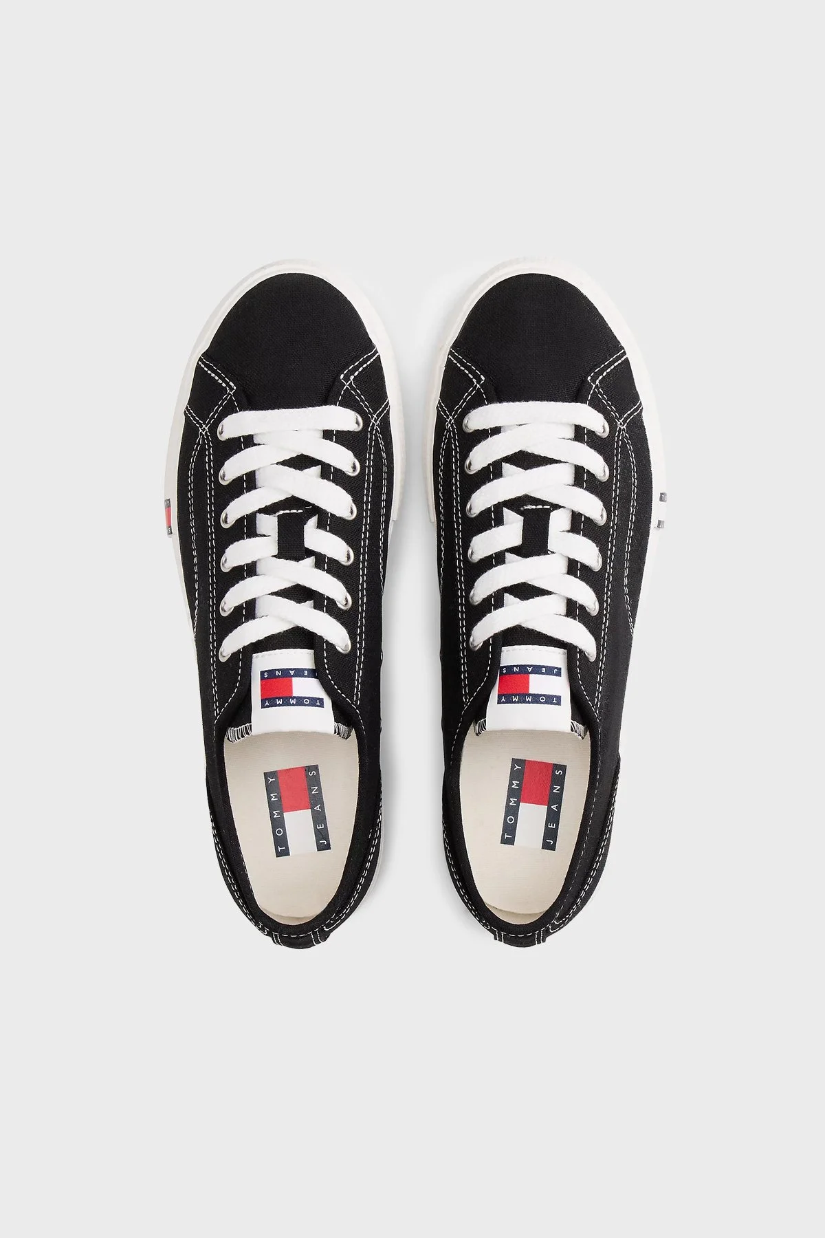 Tommy Jeans Logolu Sneaker Bayan Ayakkabı EN0EN02956 BDS SİYAH - 4