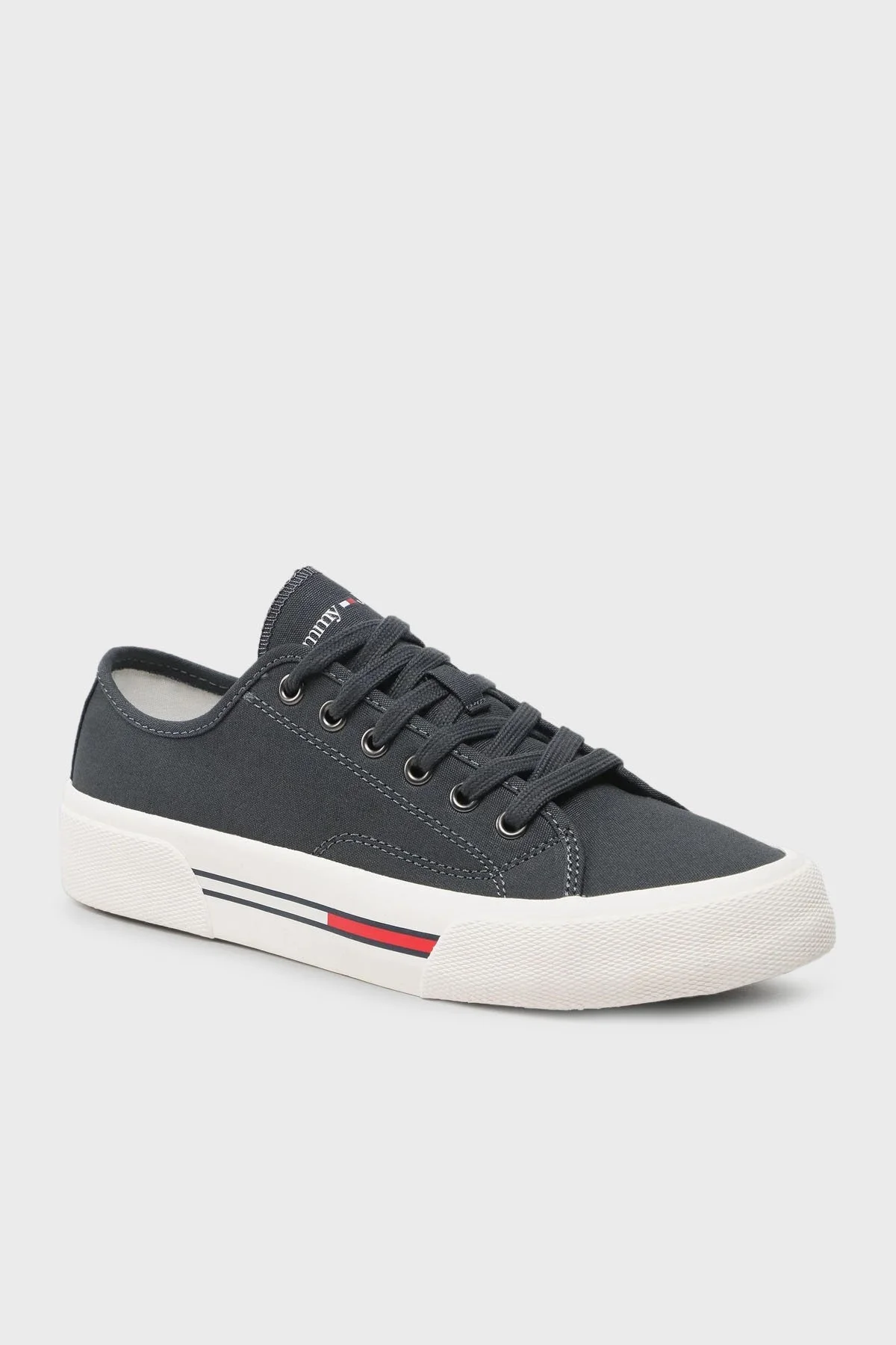 Tommy Jeans Logolu Sneaker Erkek Ayakkabı EM0EM01155 PUB KOYU GRİ - 2