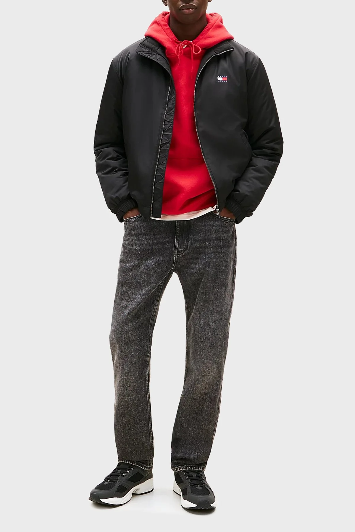 Tommy Jeans Logolu Sneaker Erkek Ayakkabı EM0EM01601 BDS SİYAH - 2