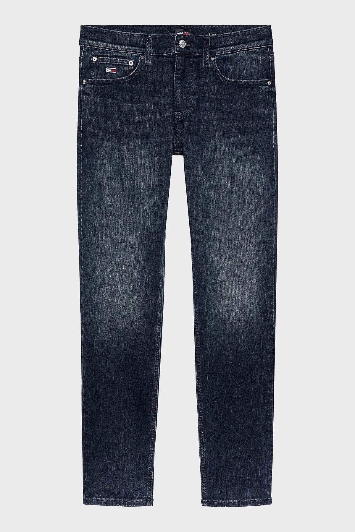 Tommy Jeans Logolu Streç Pamuklu Slim Fit Düz Paça Jeans Erkek Kot Pantolon DM0DM20386 1BK LACİVERT - 10