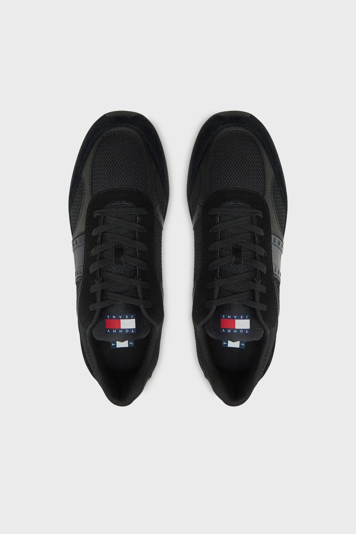 Tommy Jeans Logolu Süet Detaylı Kalın Tırtıklı Taban Sneaker Erkek Ayakkabı EM0EM01537 BDS SİYAH - 4