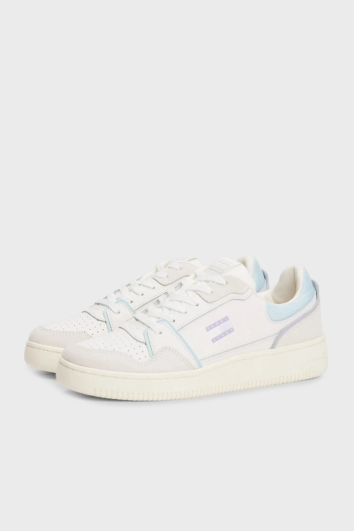 Tommy Jeans Logolu Süet Detaylı Sneaker Kadın Ayakkabı EN0EN02818 0K9 BEJ - 4