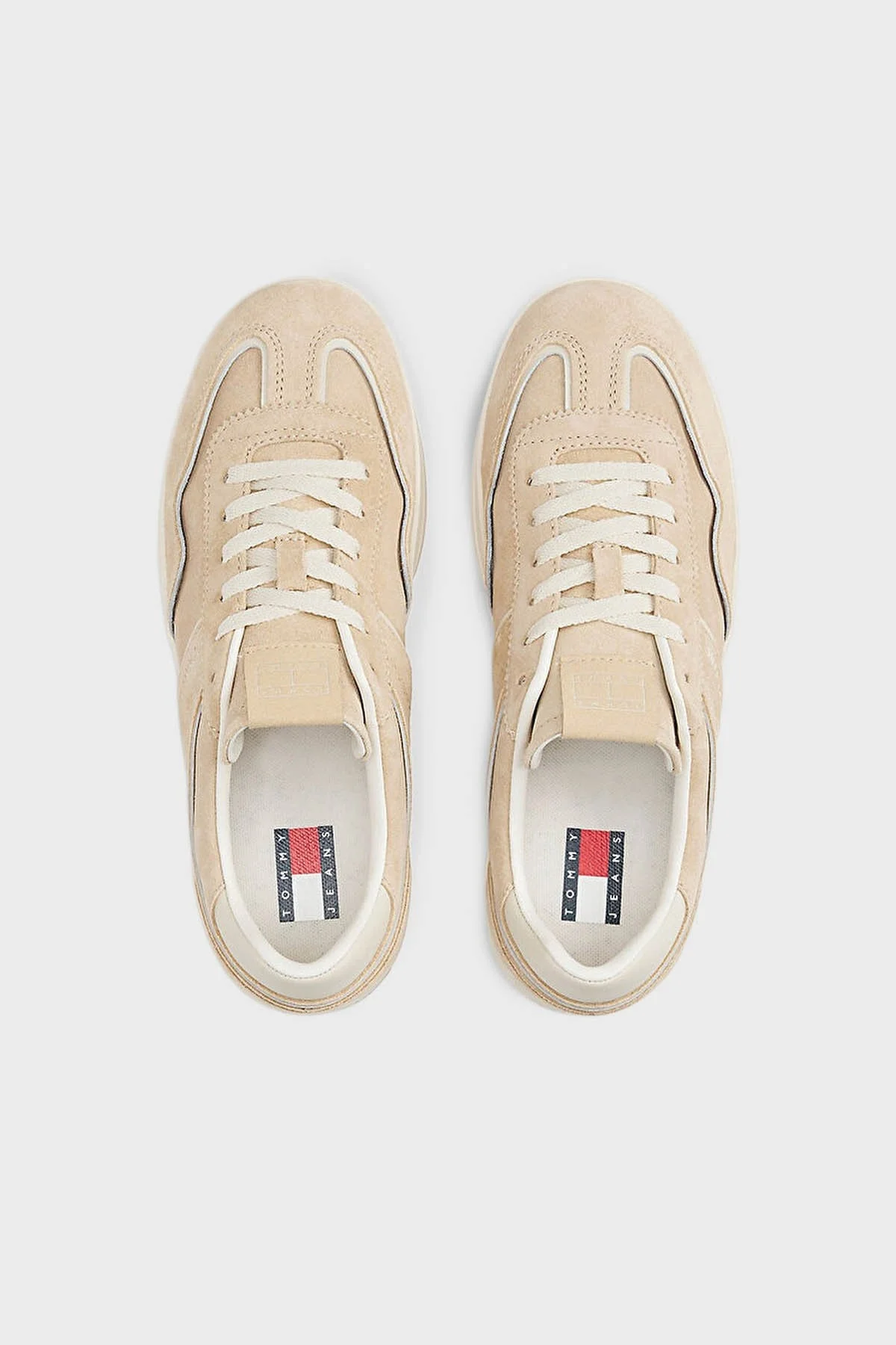 Tommy Jeans Logolu Süet Sneaker Bayan Ayakkabı EN0EN02806 AB9 BEJ - 8